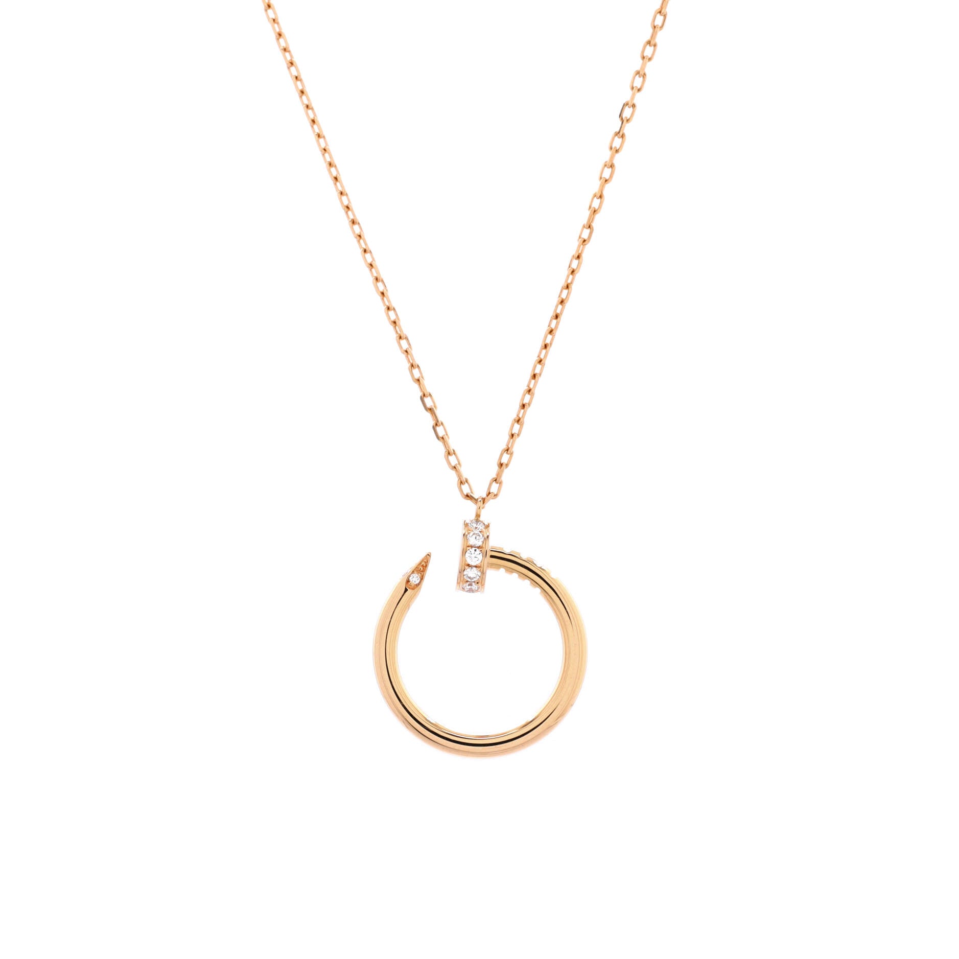 Juste un Clou Pendant Necklace 18K Rose Gold with Diamonds