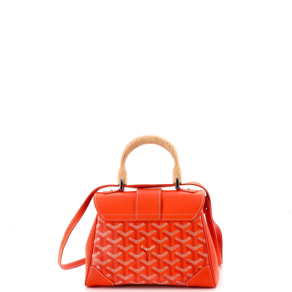 Saigon Top Handle Bag Coated Canvas with Leather Mini