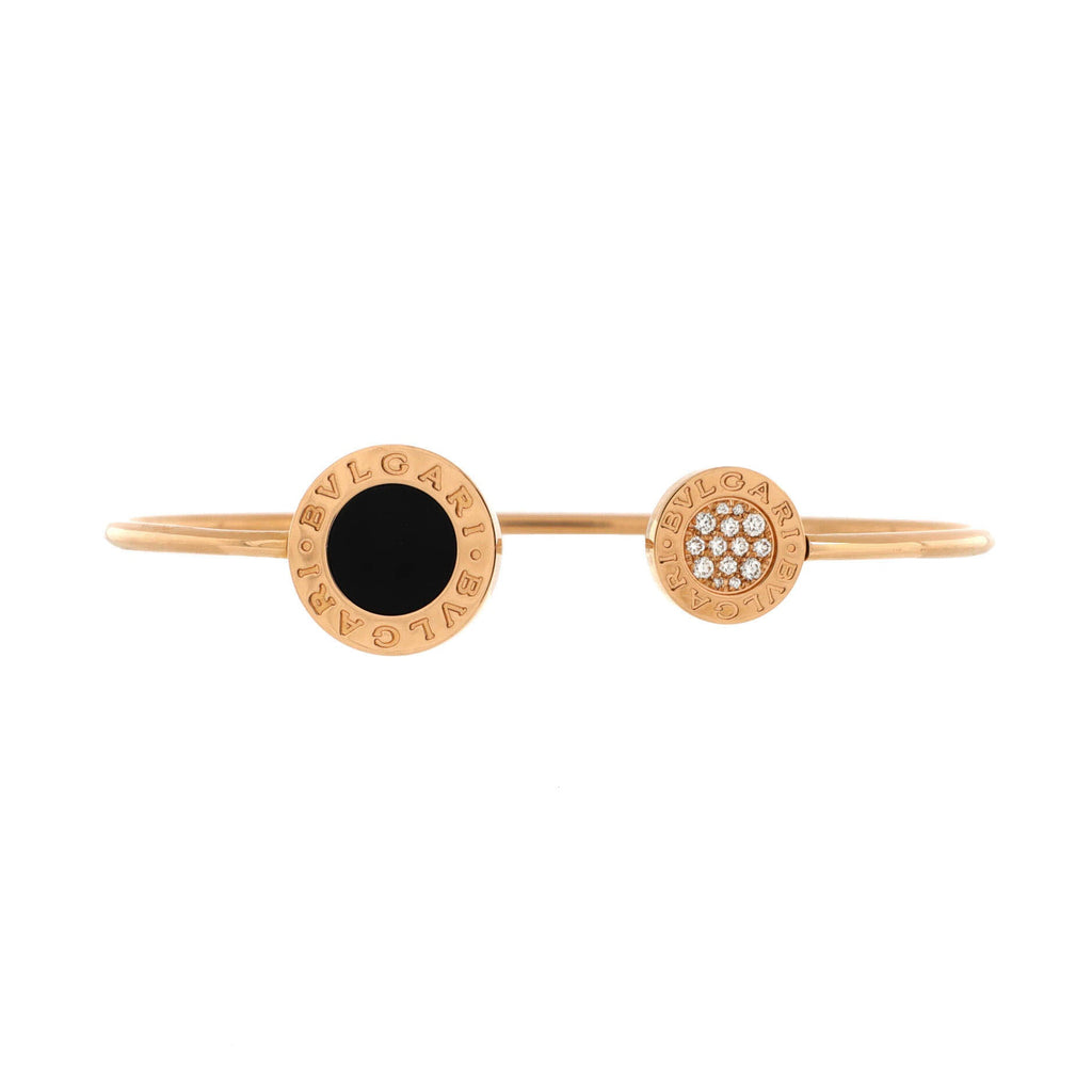 Bvlgari Bvlgari Cuff Bracelet 18K Rose Gold with Onyx and Diamonds
