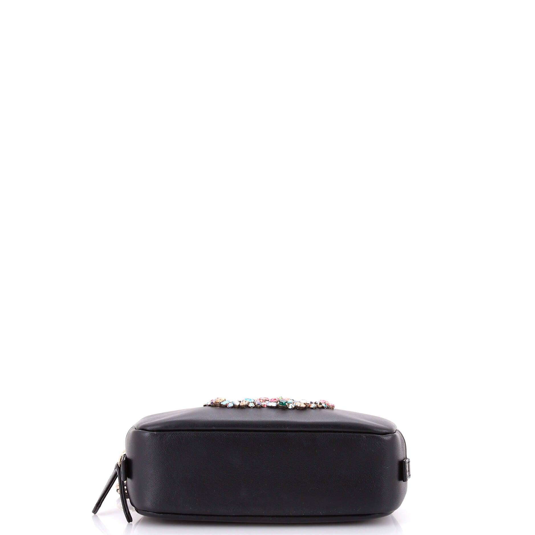 Giant Crystal CC Camera Bag Embellished Lambskin Small