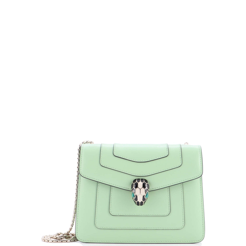 Serpenti Forever Square Shoulder Bag Leather Small