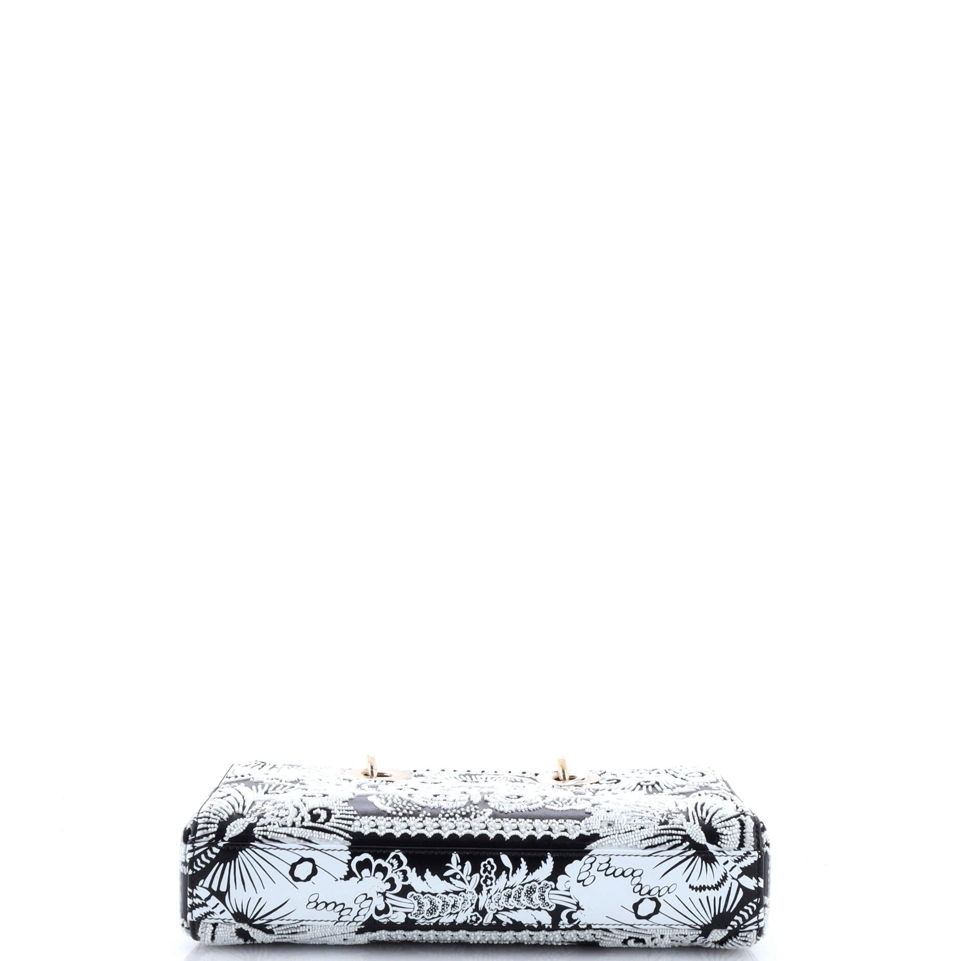 Lady D-Joy Bag Printed Leather and Beaded Embroidery Medium