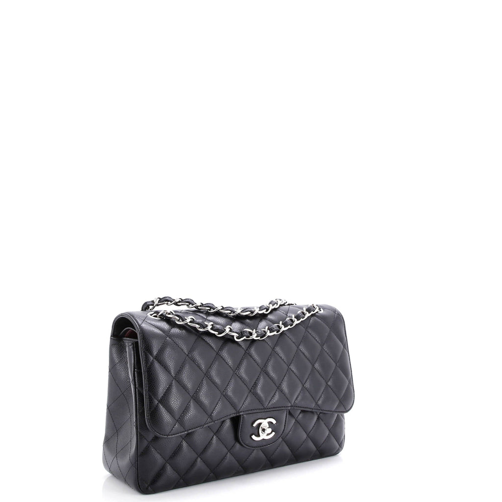 Classic Double Flap Bag Quilted Caviar Jumbo