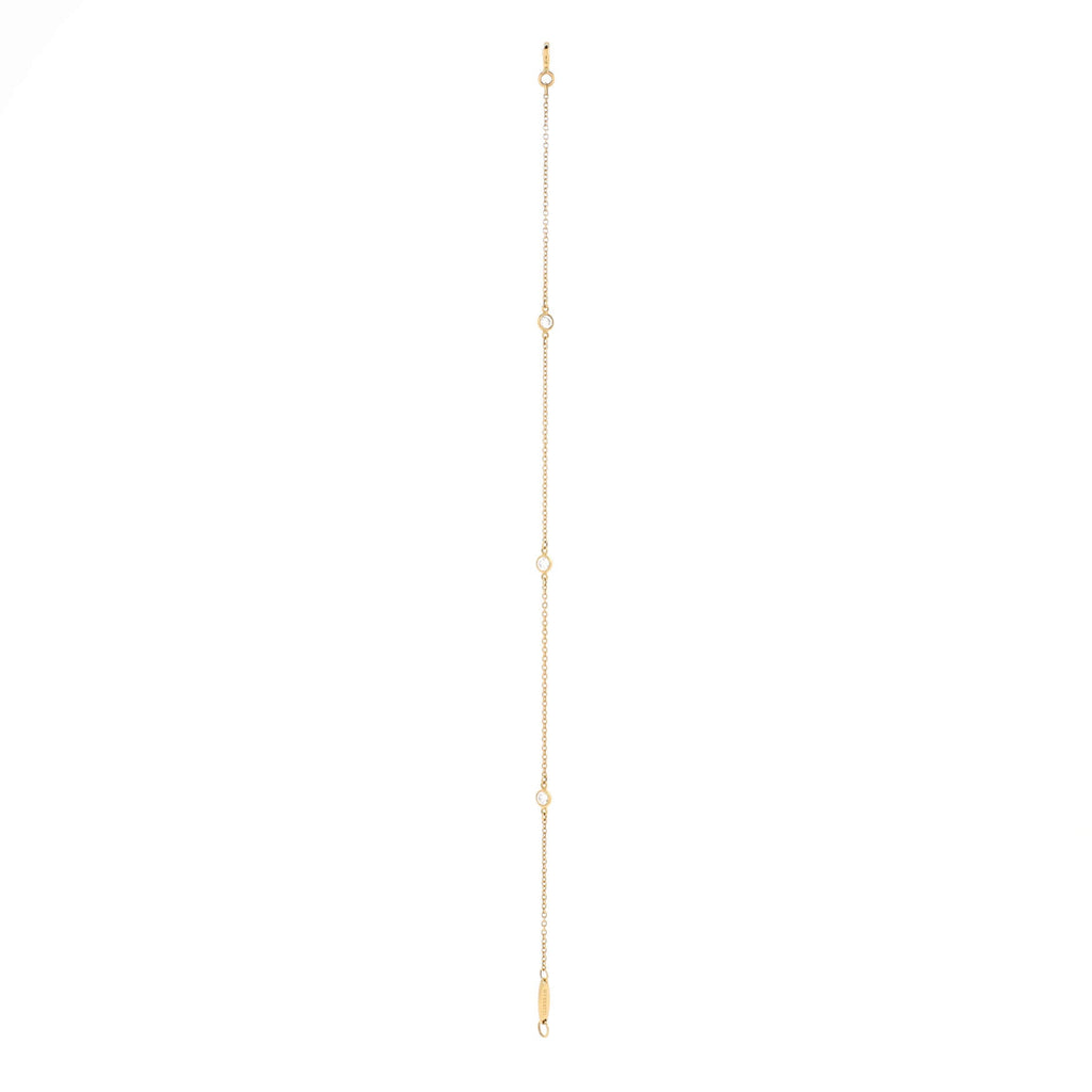 Elsa Peretti Diamonds by the Yard 3 Stone Bracelet 18K Yellow Gold with Diamonds