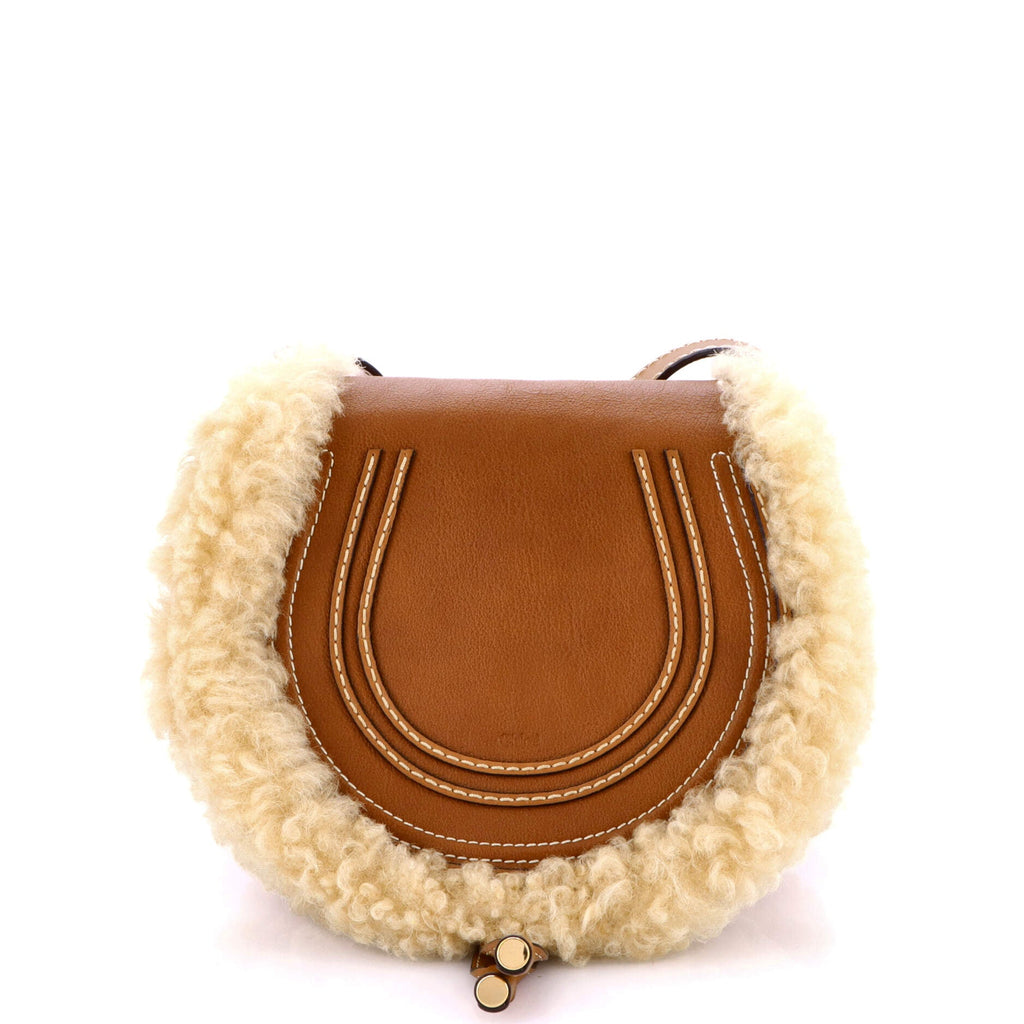 Marcie Crossbody Bag Leather and Shearling Mini