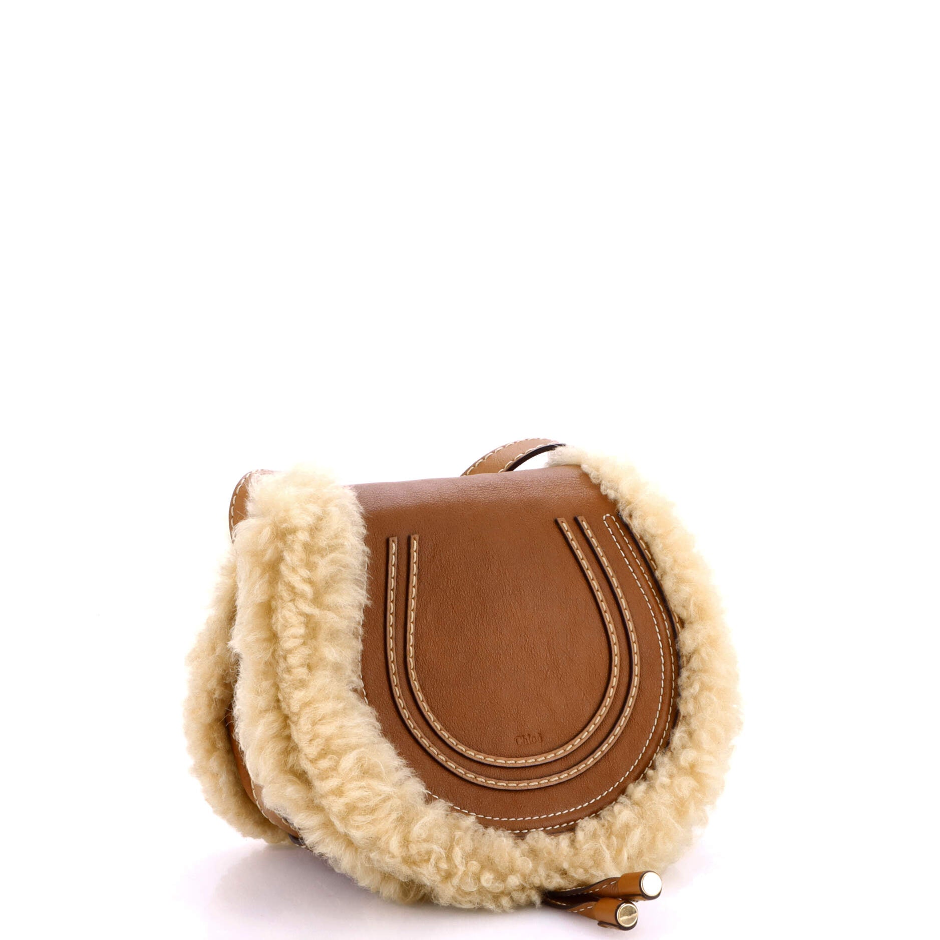 Marcie Crossbody Bag Leather and Shearling Mini