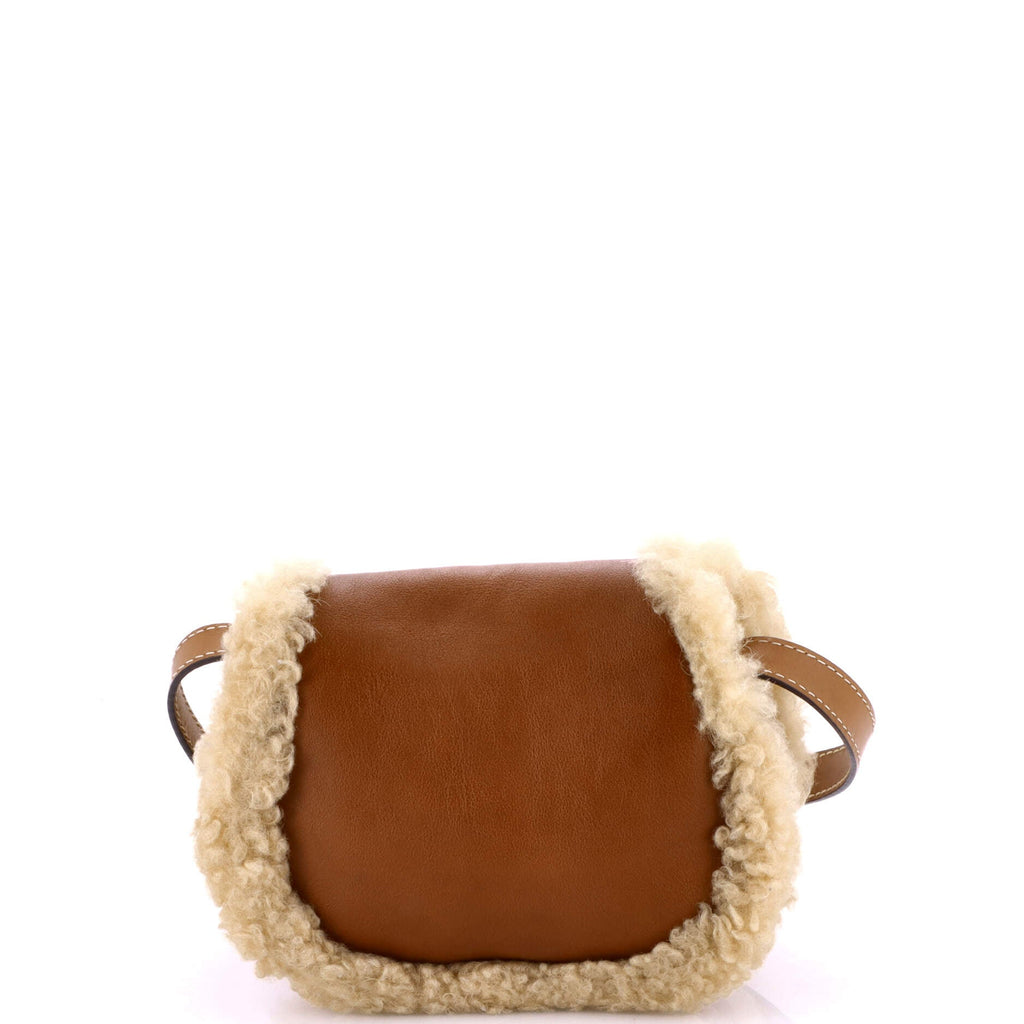 Marcie Crossbody Bag Leather and Shearling Mini