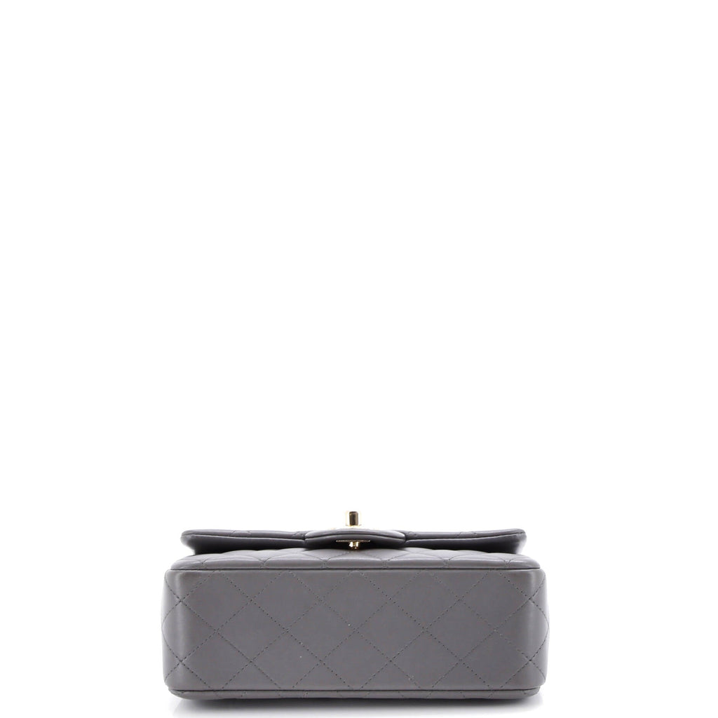 Classic Single Flap Top Handle Bag Quilted Lambskin Mini