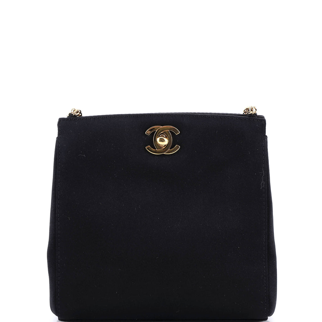 Vintage CC Chain Shoulder Bag Satin Mini
