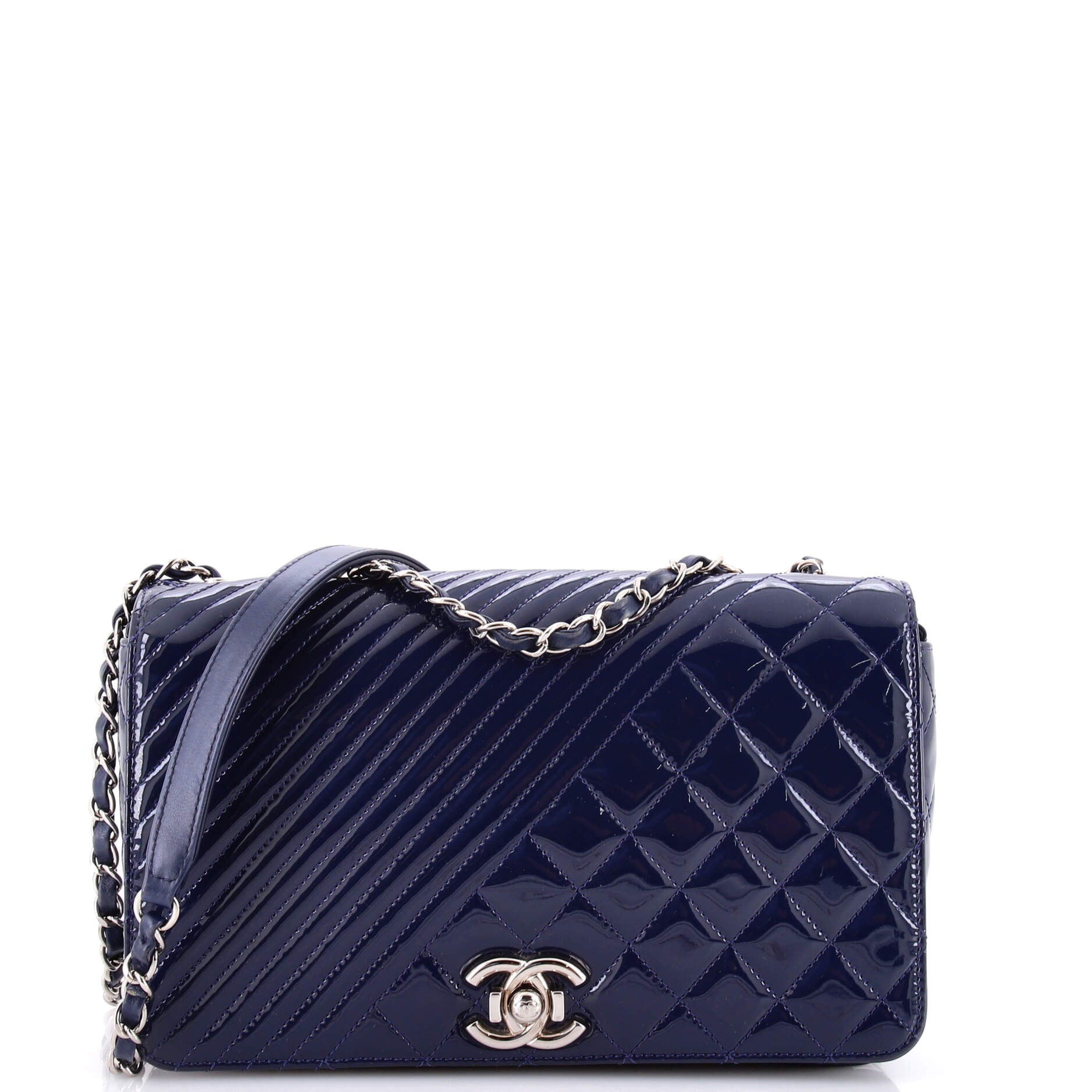 Coco Boy Flap Bag Quilted Patent Medium