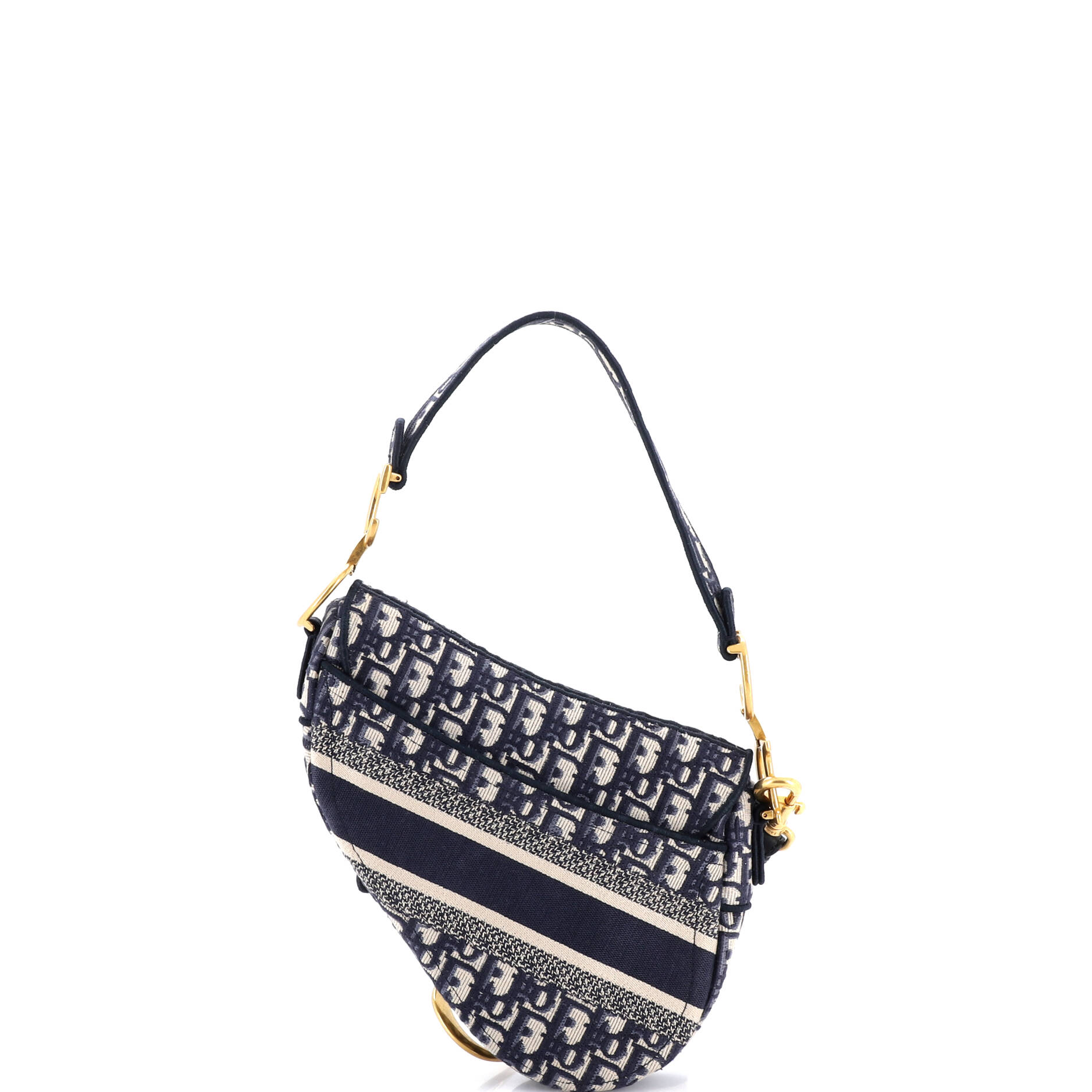 Saddle Handbag with Strap Oblique Canvas Medium
