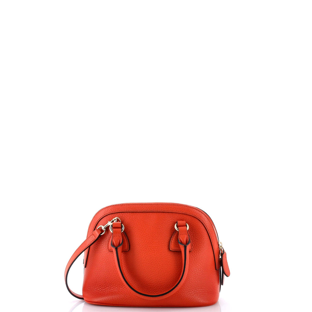 Convertible Dome Satchel Leather Mini