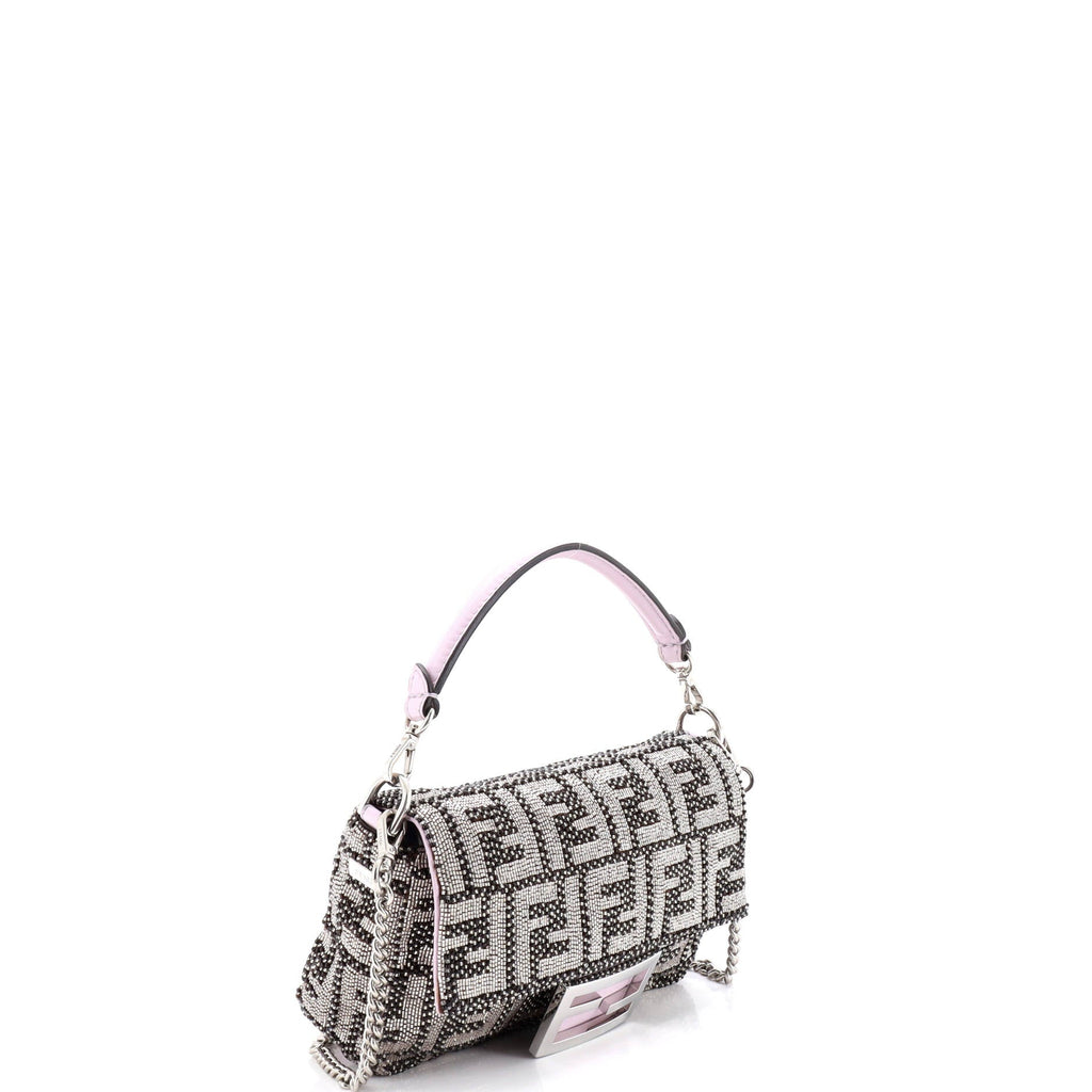 Baguette NM Bag Zucca Beaded Fabric Mini