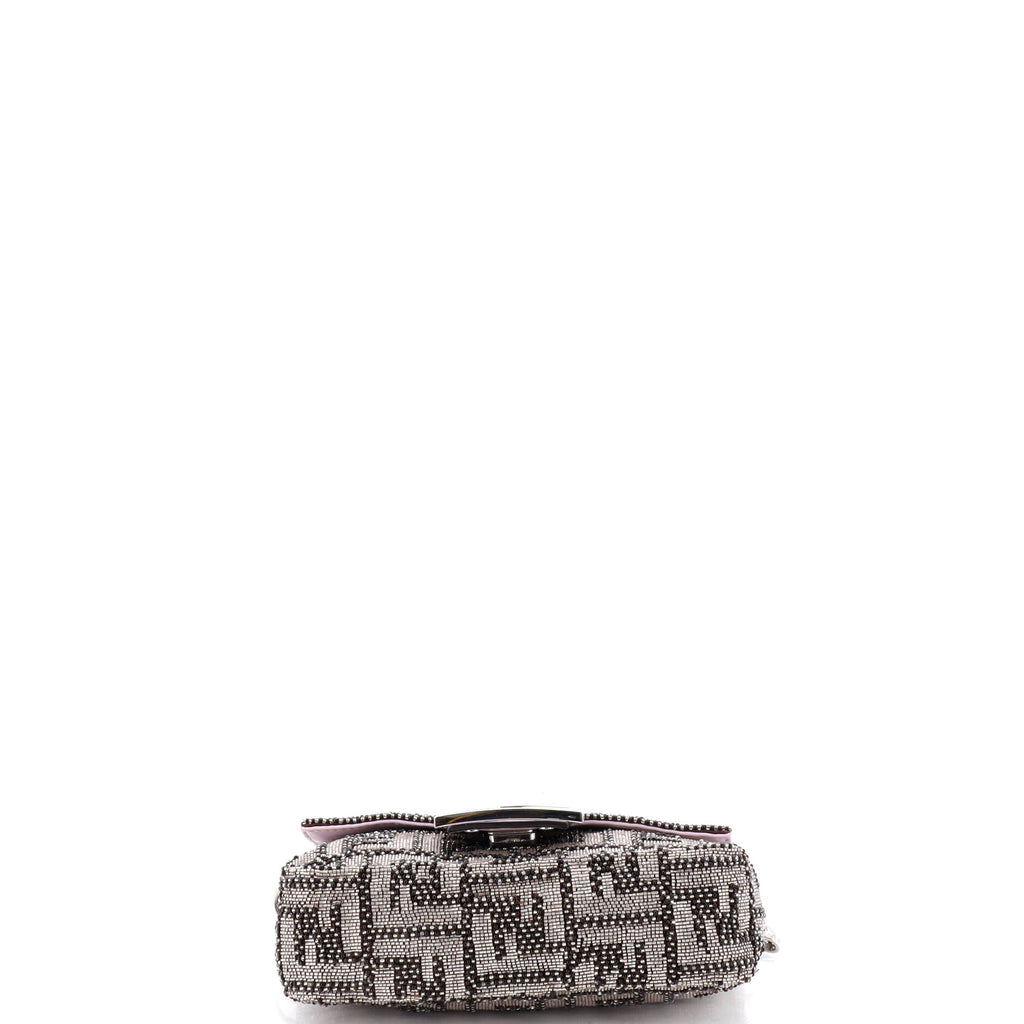 Baguette NM Bag Zucca Beaded Fabric Mini
