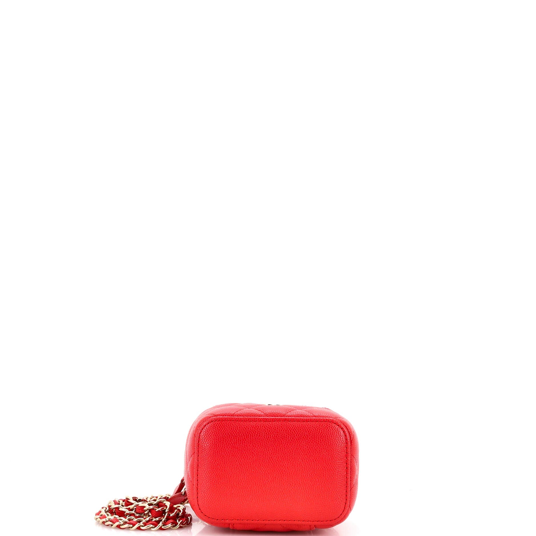 Classic Vanity Case with Chain Quilted Caviar Mini