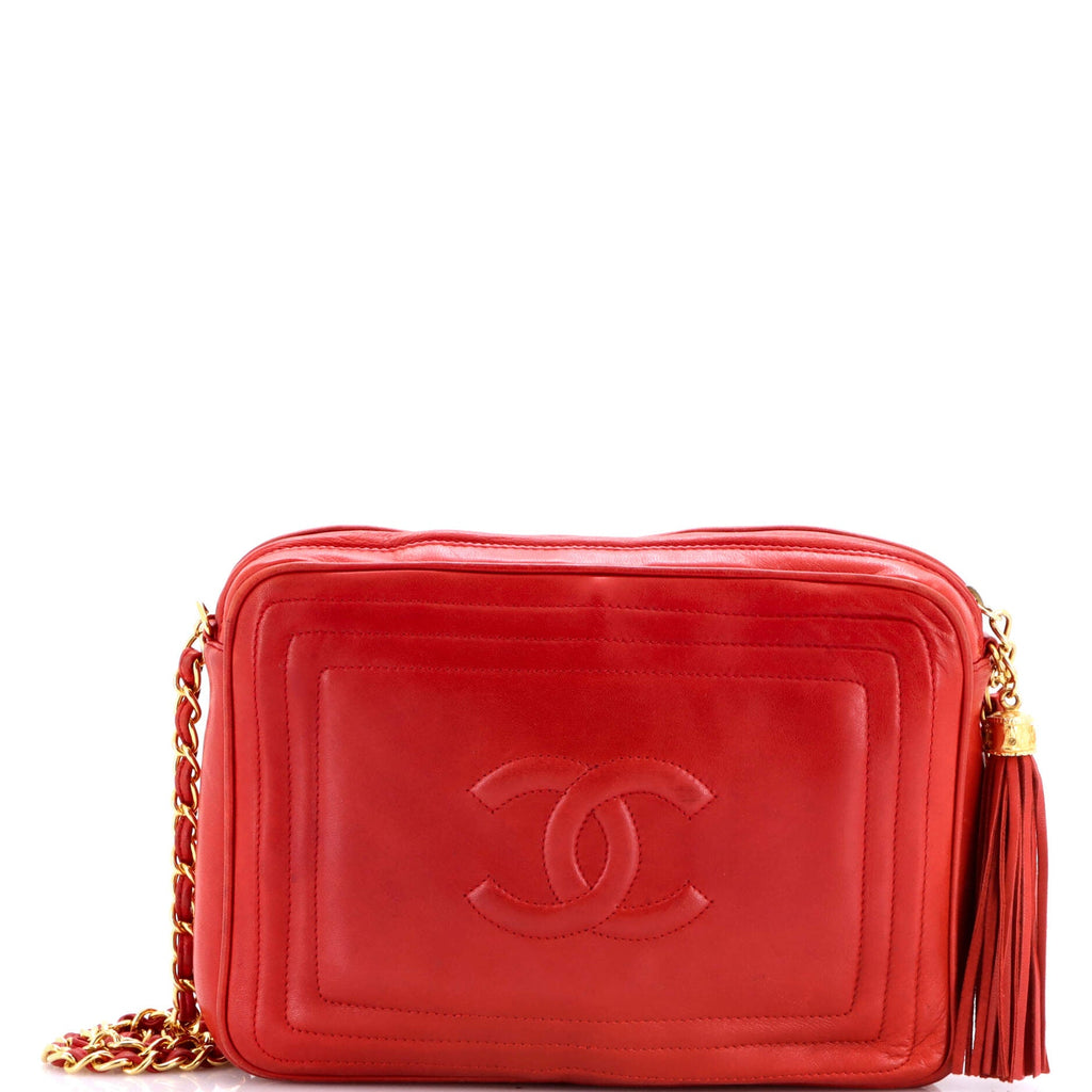 Vintage CC Tassel Camera Bag Lambskin Small