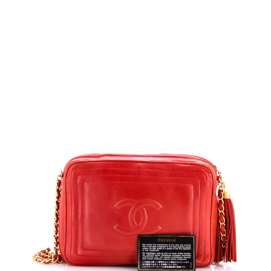 Vintage CC Tassel Camera Bag Lambskin Small
