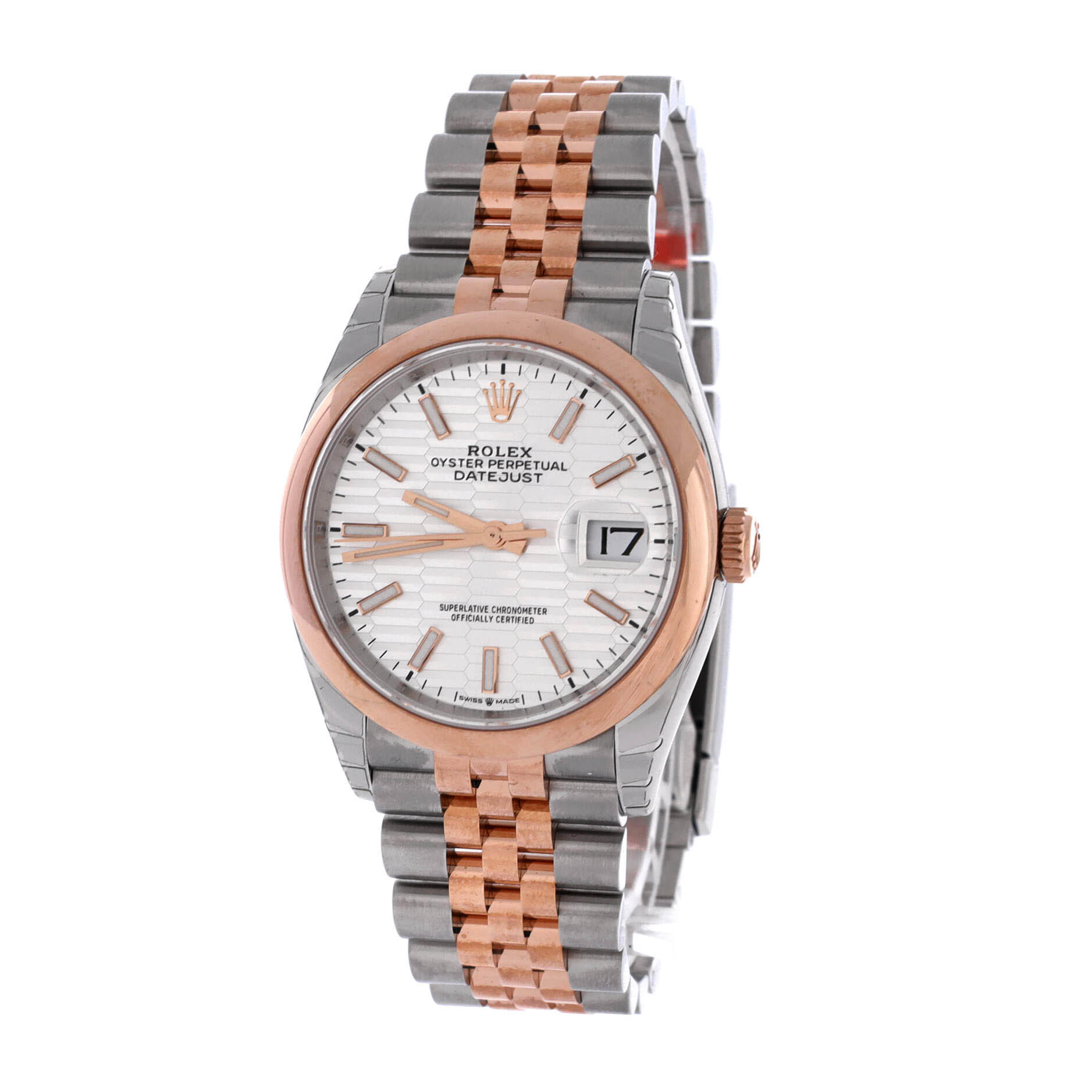Oyster Perpetual Datejust Fluted Motif Automatic Watch Stainless Steel and Rose Gold 36