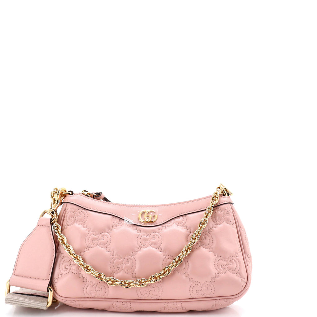 Zip Shoulder Bag GG Embossed Matelasse Leather Mini