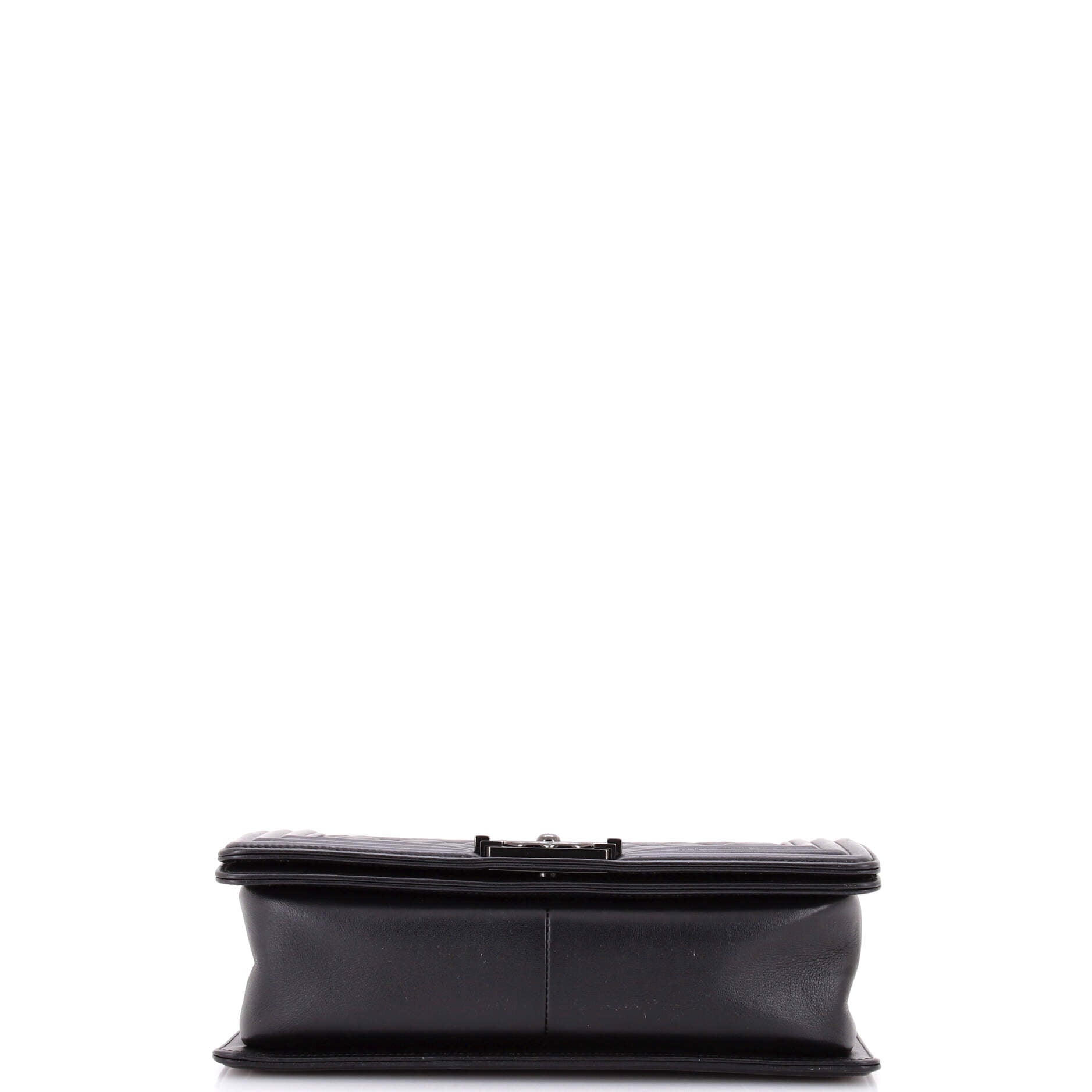 So Black Boy Flap Bag Quilted Calfskin Old Medium
