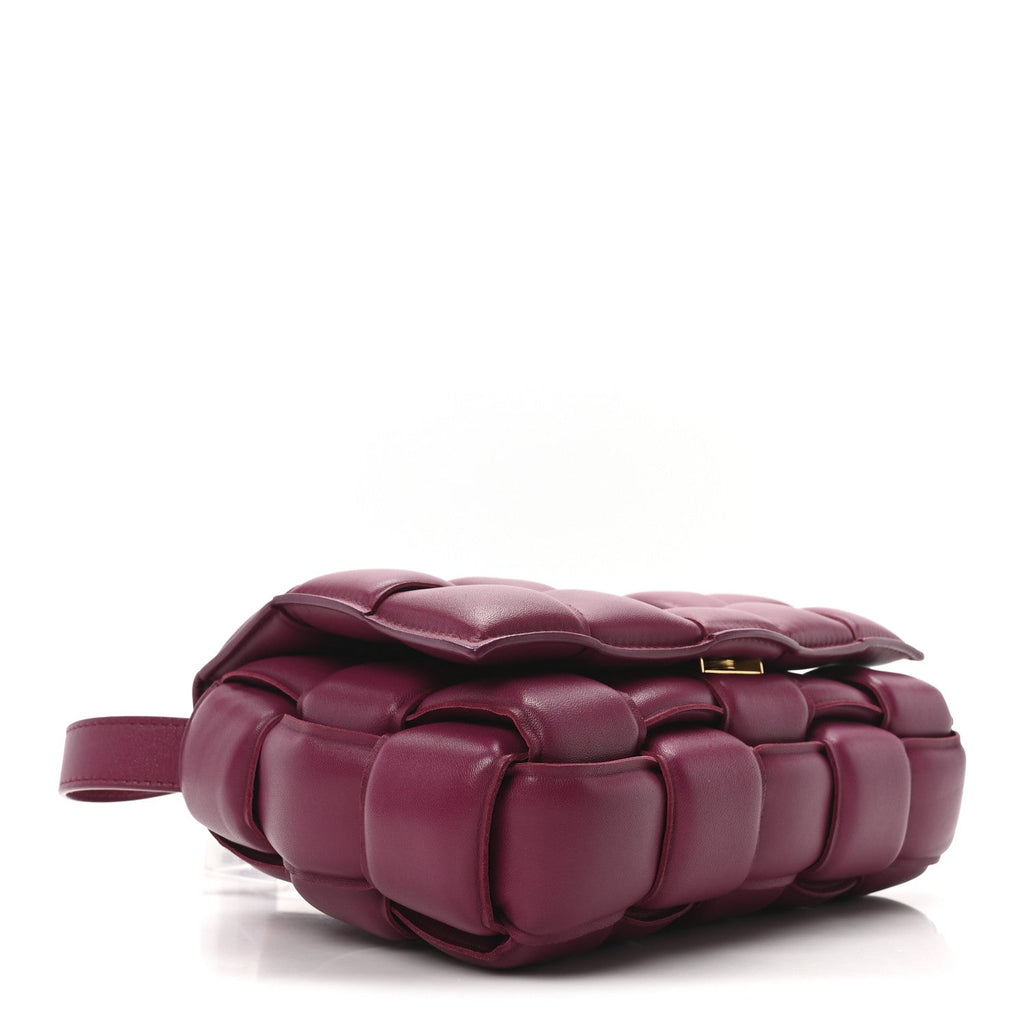 Nappa Maxi Intreccio Padded Cassette Crossbody Bag Cinnabar