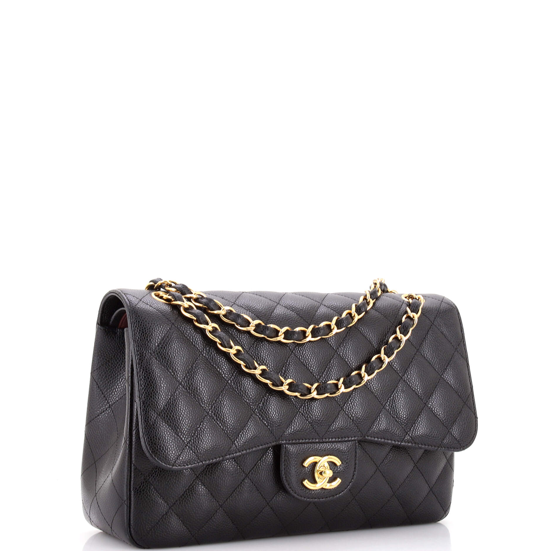 Classic Double Flap Bag Quilted Caviar Jumbo
