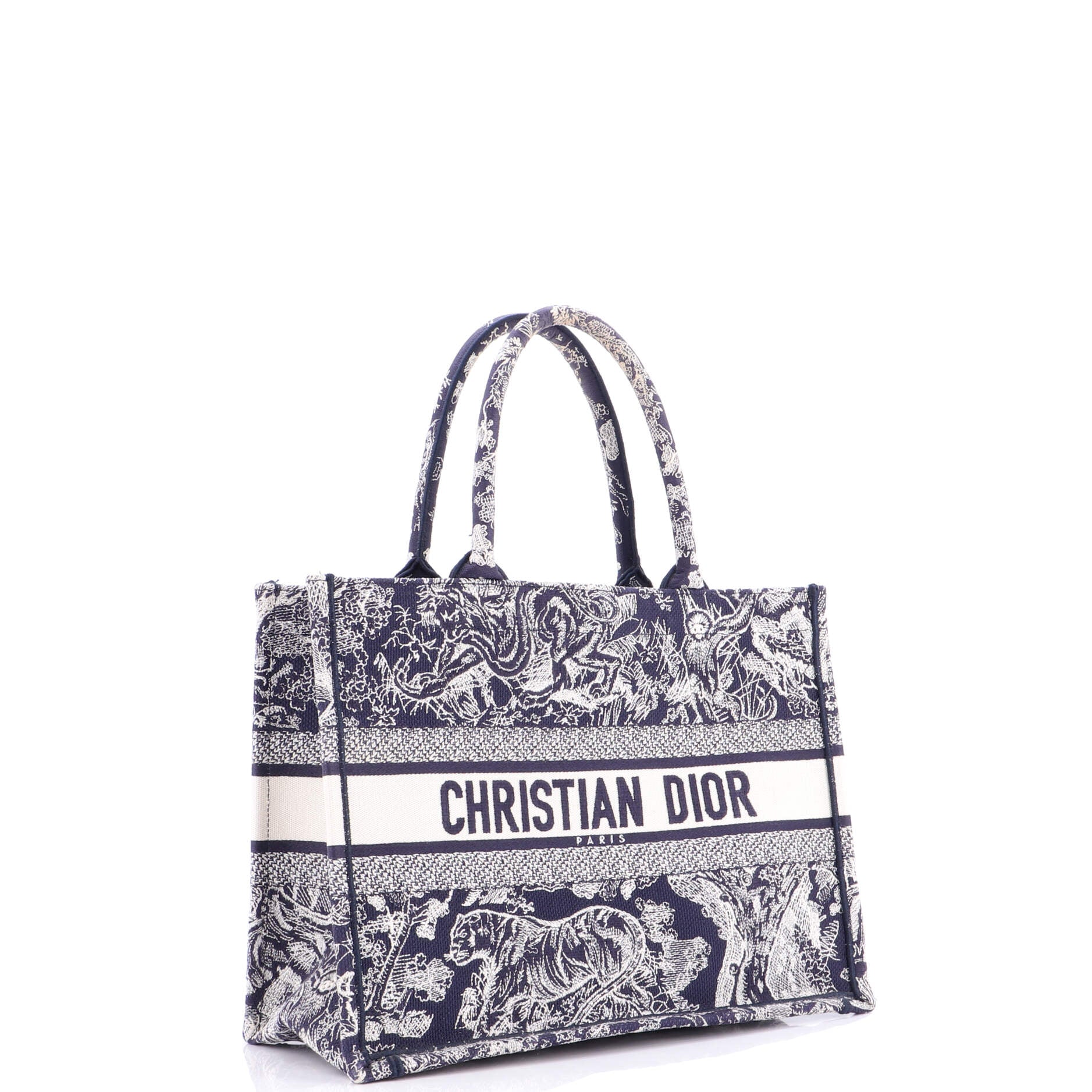 Book Tote Embroidered Canvas Medium