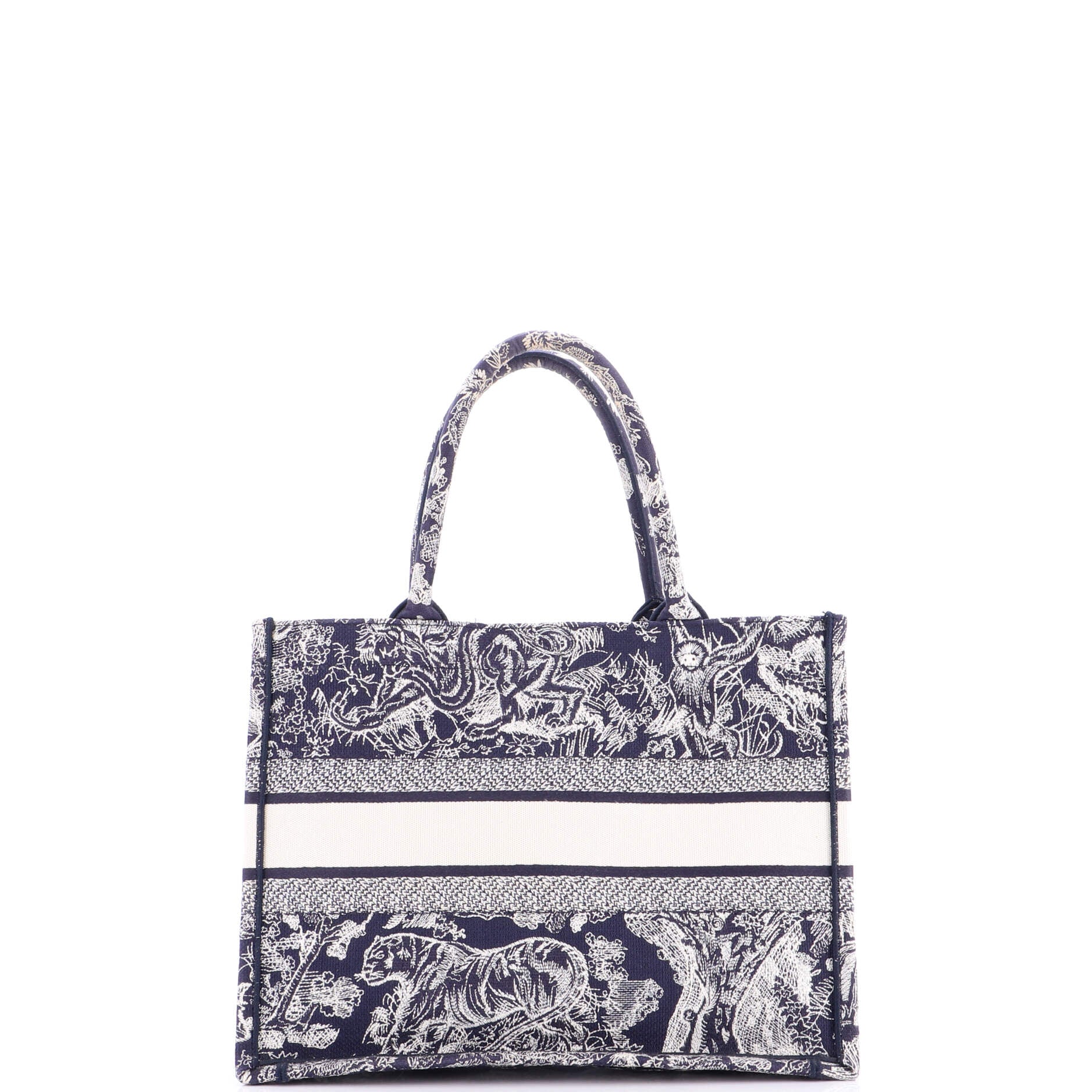 Book Tote Embroidered Canvas Medium