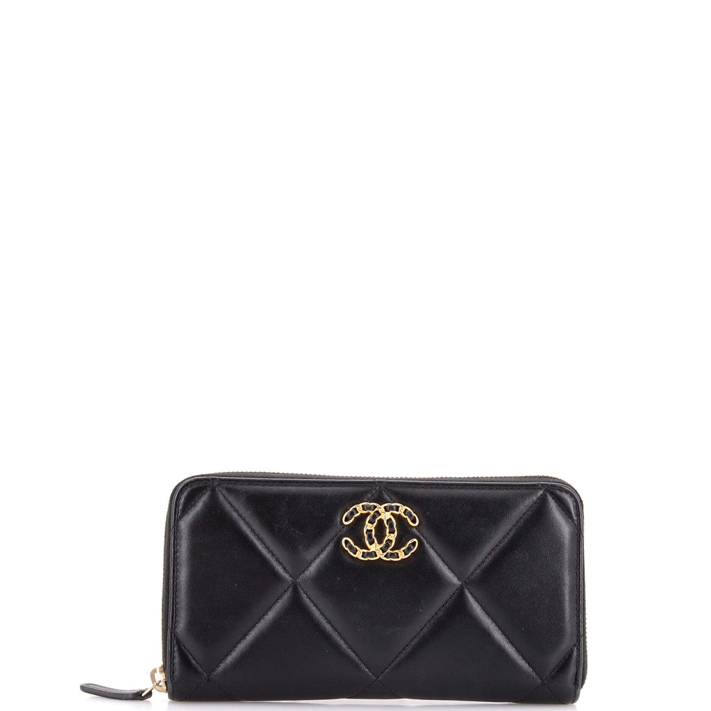 19 Zip Around Wallet Quilted Lambskin Long
