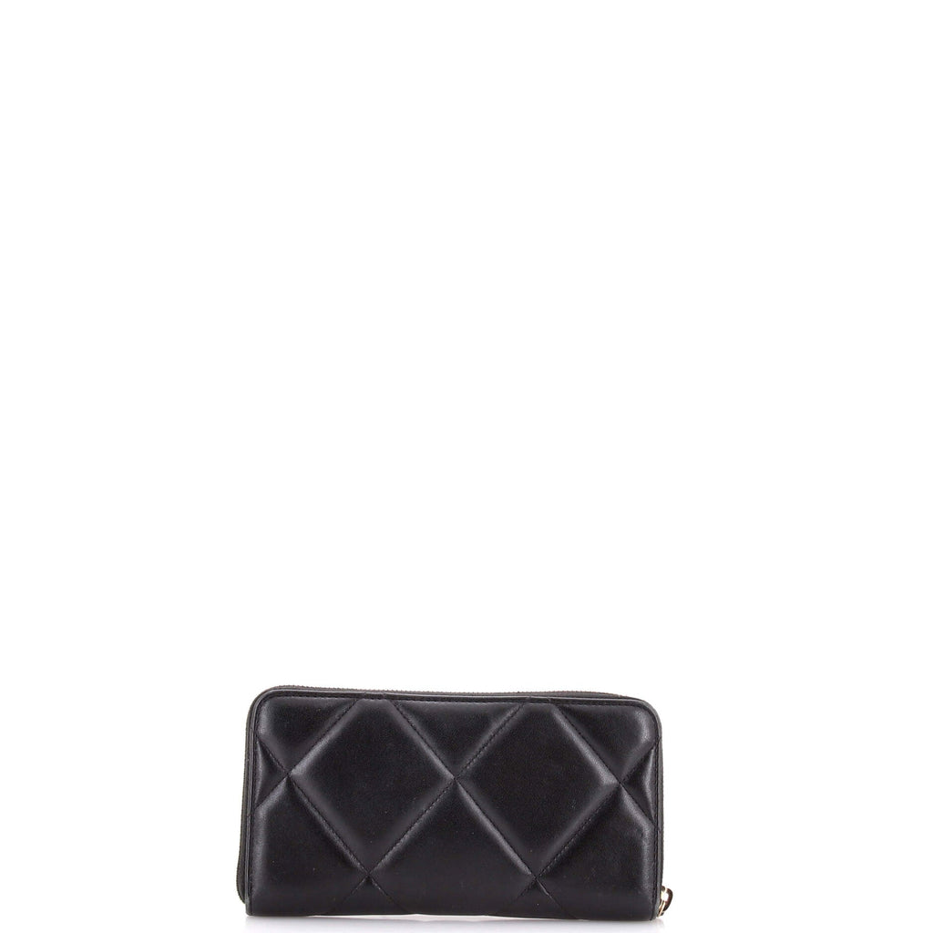 19 Zip Around Wallet Quilted Lambskin Long