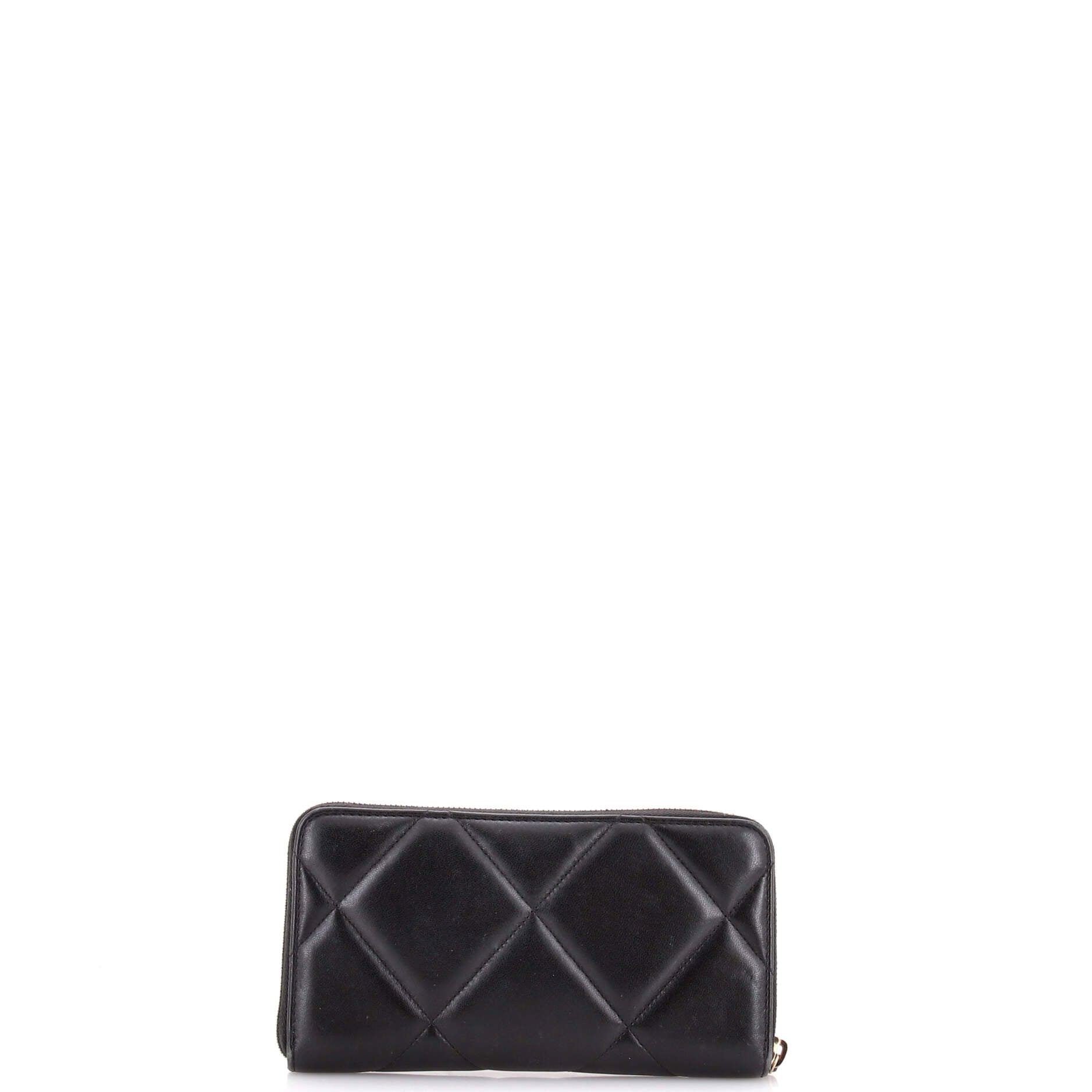 19 Zip Around Wallet Quilted Lambskin Long