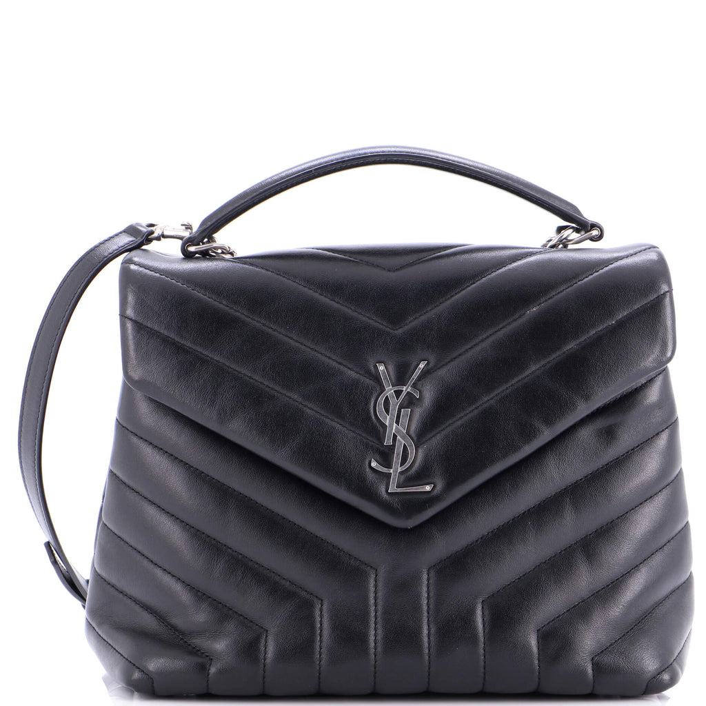 LouLou Top Handle Bag Matelasse Chevron Leather Medium