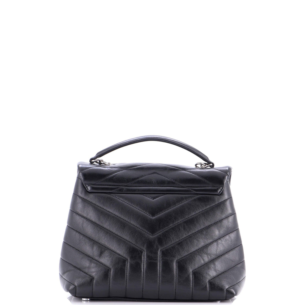 LouLou Top Handle Bag Matelasse Chevron Leather Medium
