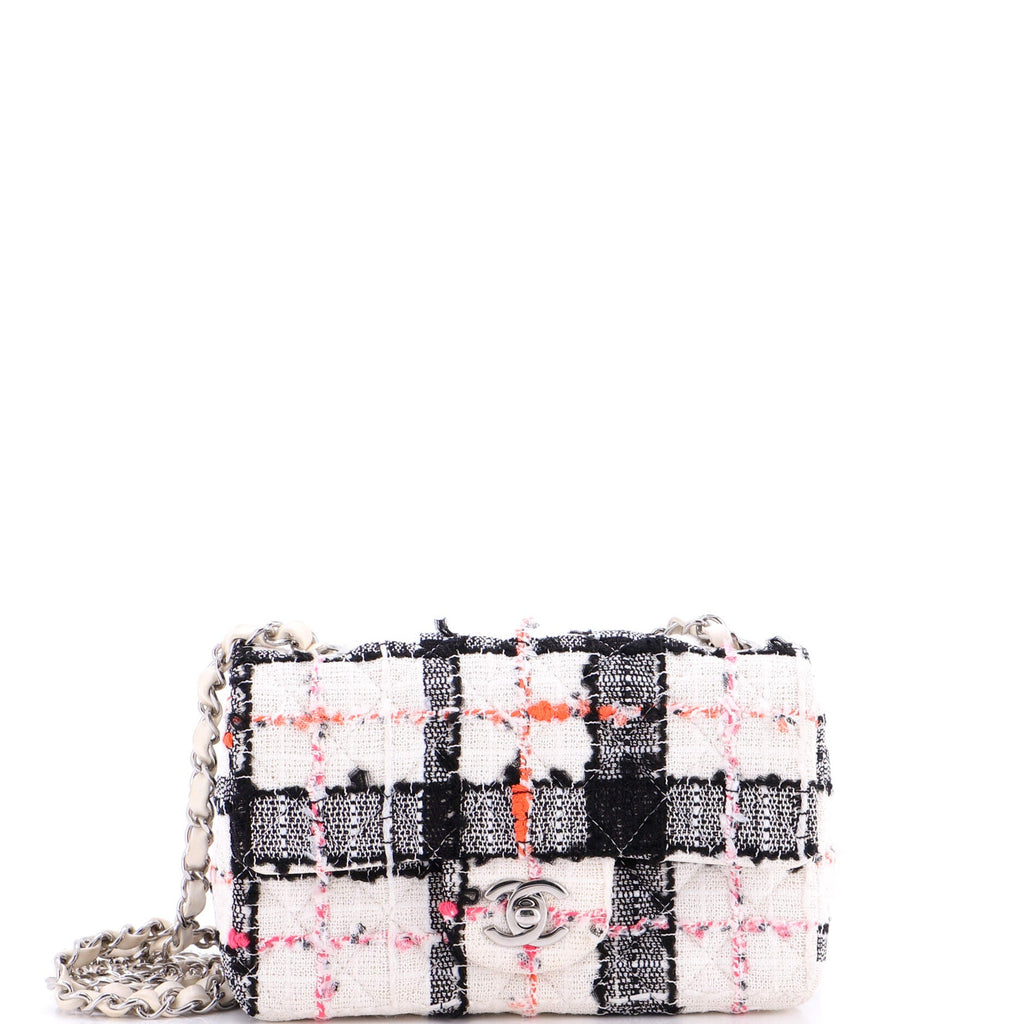 Classic Single Flap Bag Quilted Tweed Mini