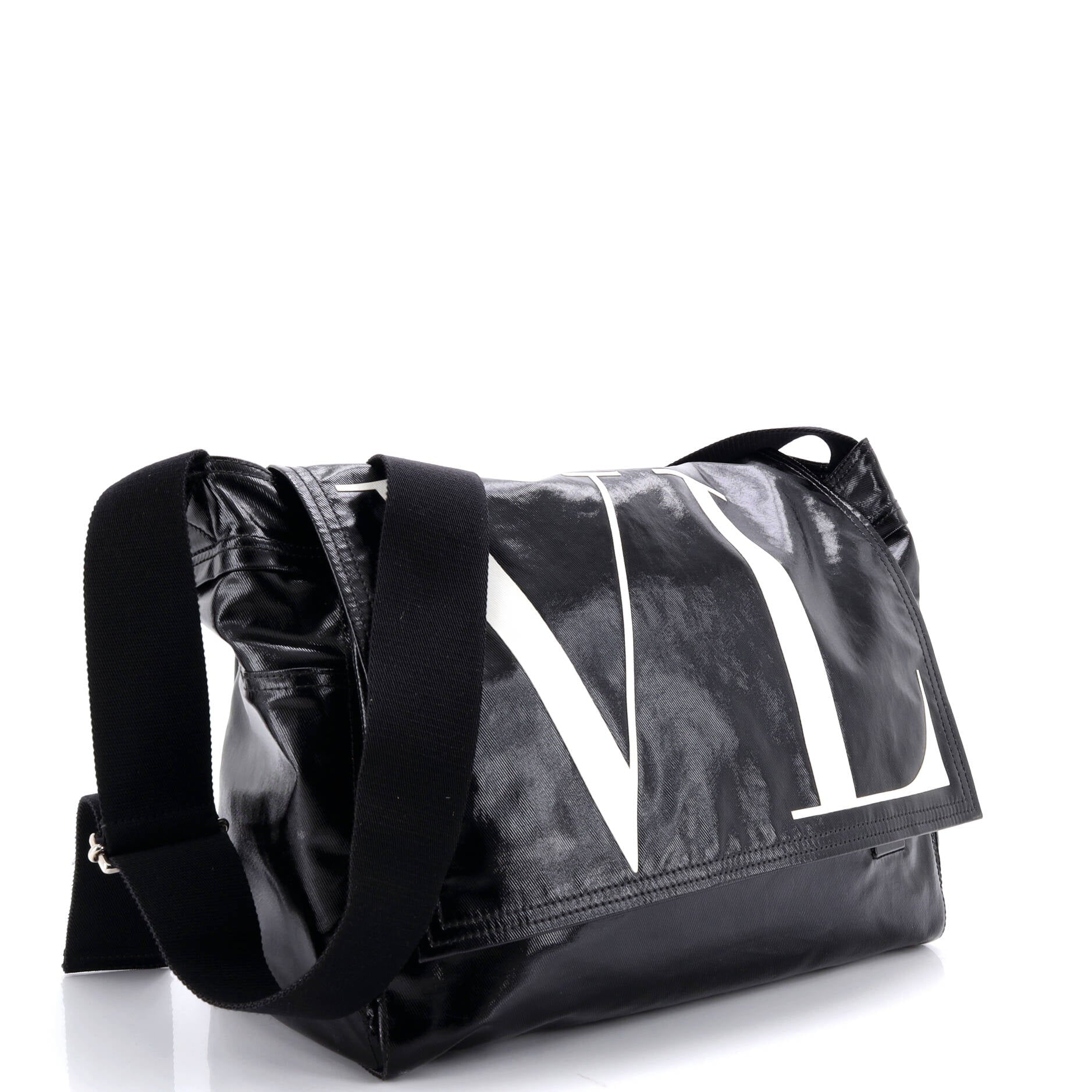VLTN Flap Messenger Bag Coated Canvas Medium