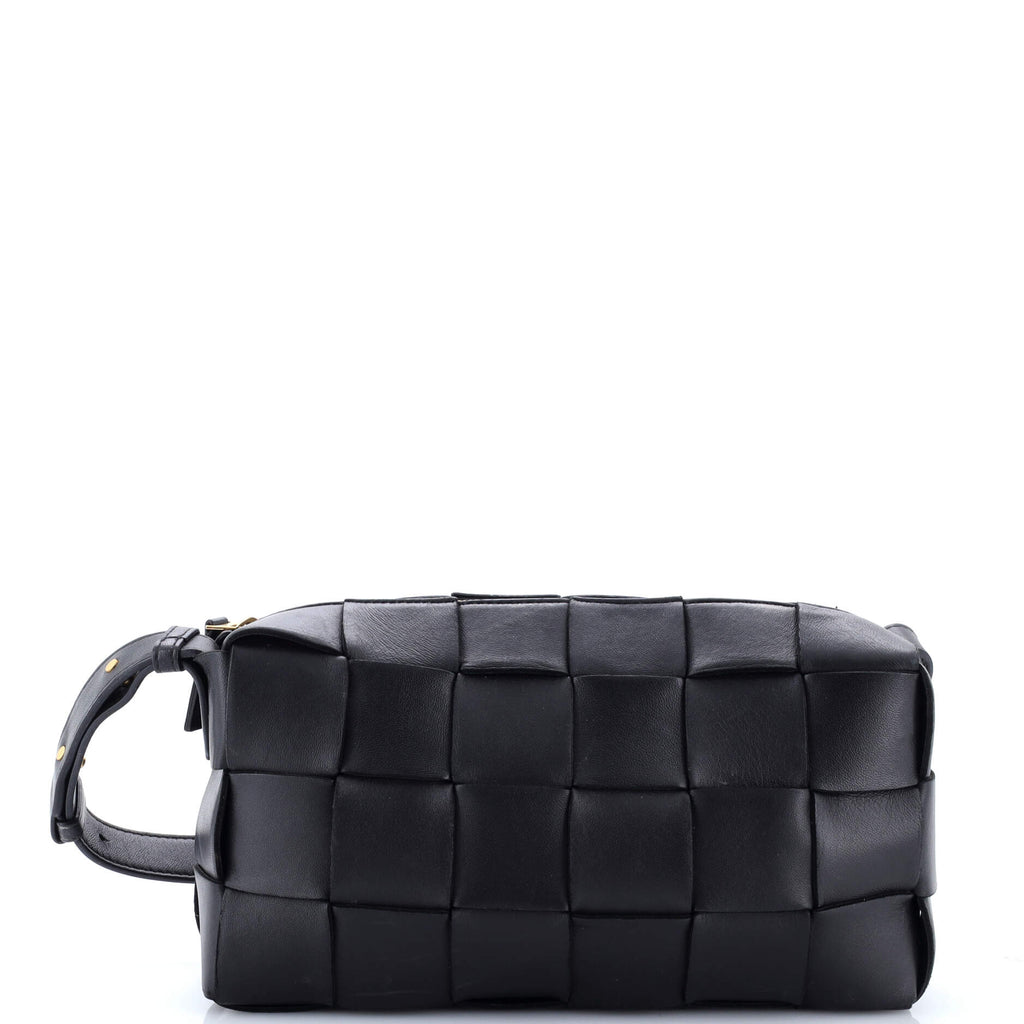 Brick Cassette Shoulder Bag Maxi Intrecciato Leather