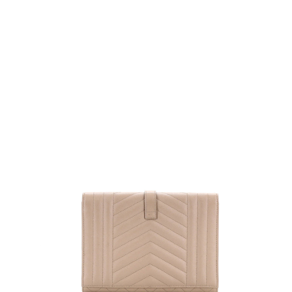 Classic Monogram Envelope Wristlet Clutch Mixed Matelasse Leather