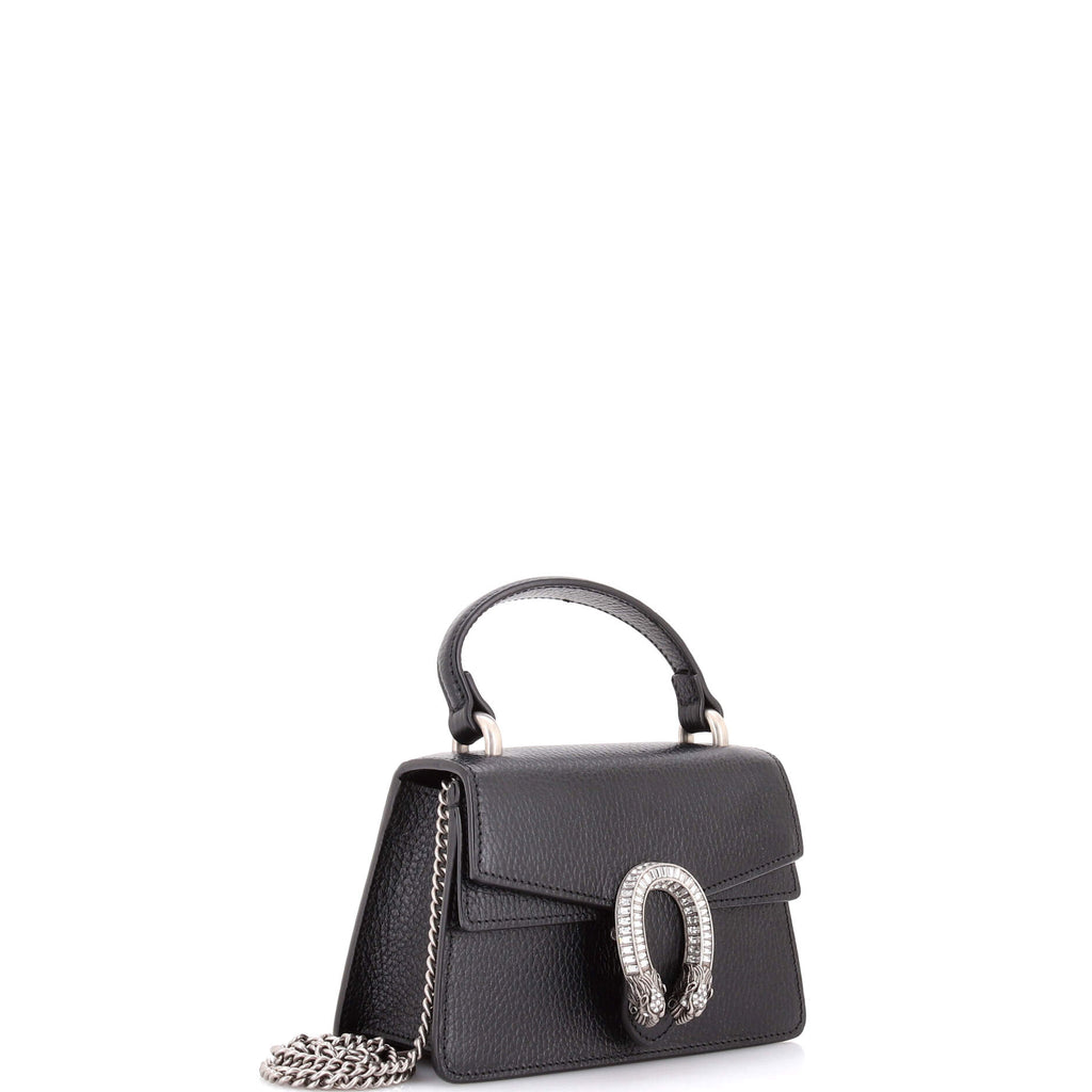 Dionysus Top Handle Bag Leather with Crystals Mini