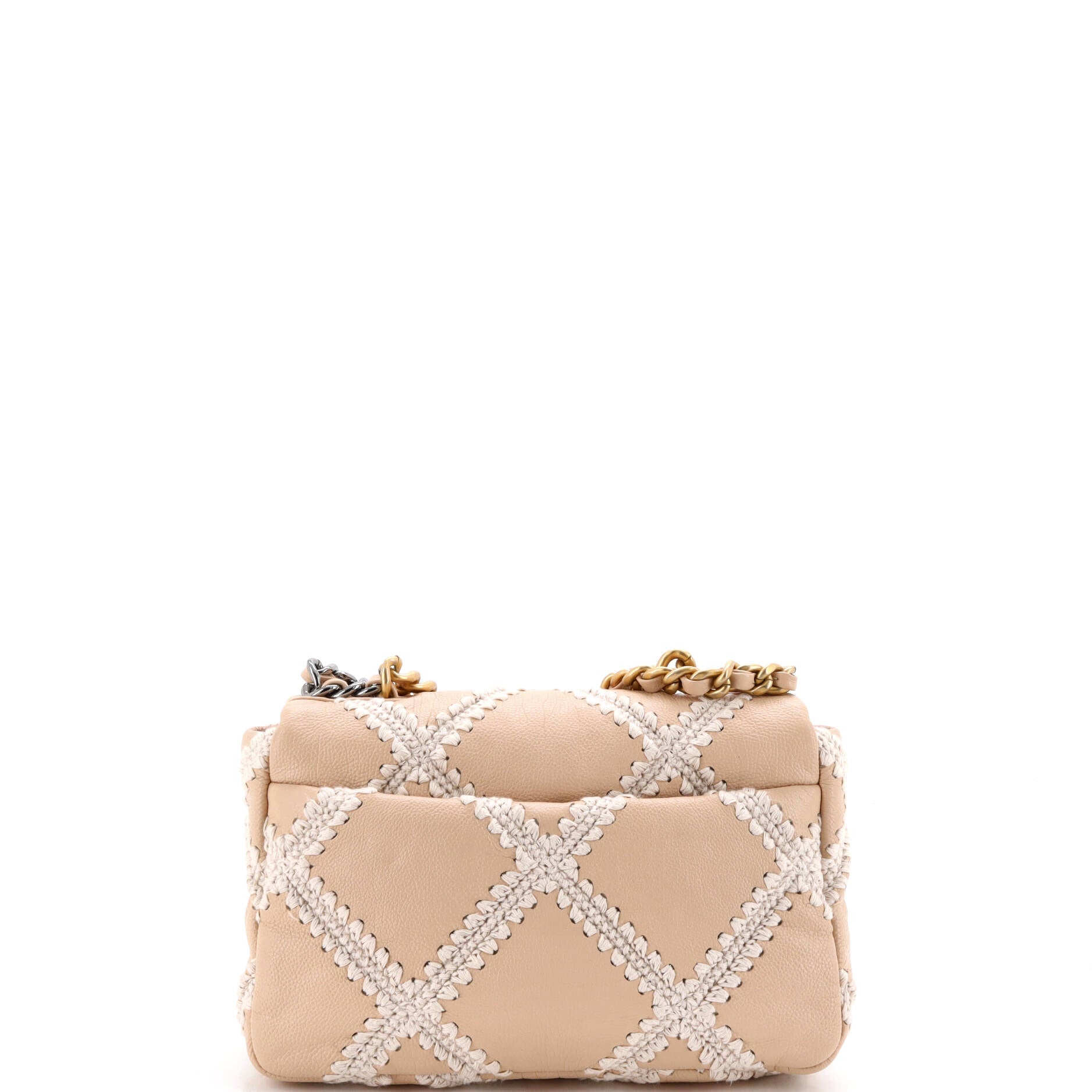 19 Flap Bag Crochet Quilted Calfskin Medium