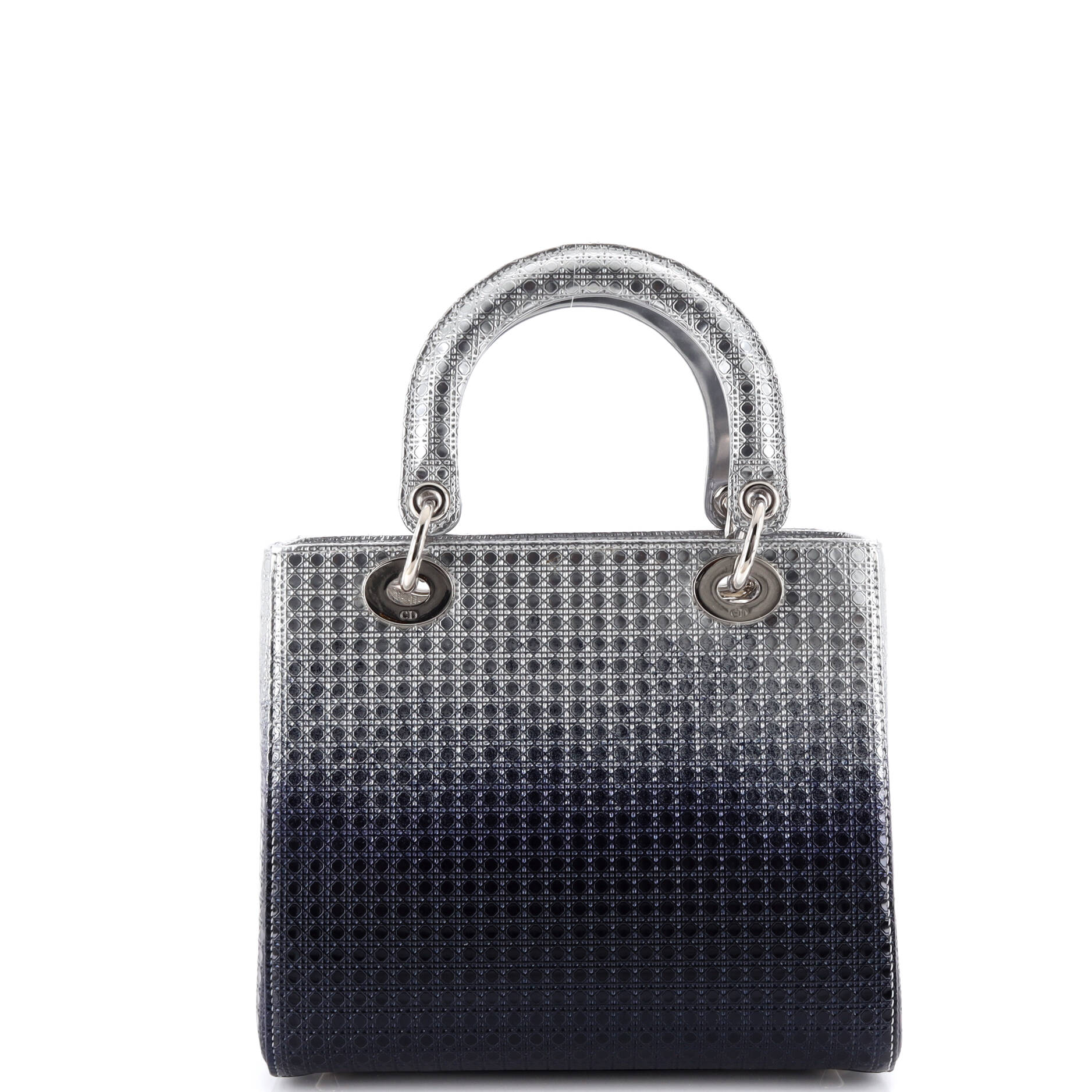Lady Dior Bag Micro Cannage Ombre Metallic Calfskin Medium