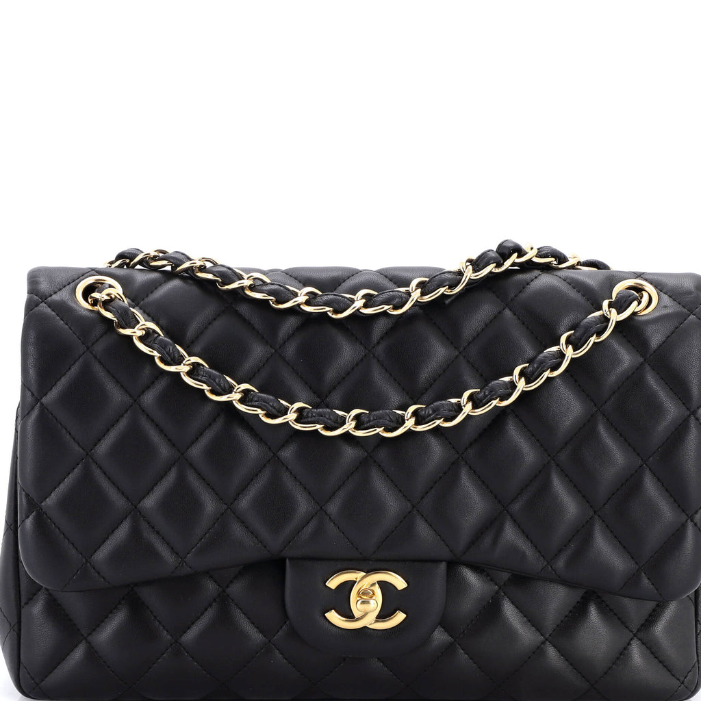 Classic Double Flap Bag Quilted Lambskin Jumbo