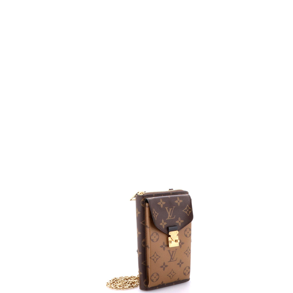 Vertical Zippy Metis Chain Wallet Reverse Monogram Canvas