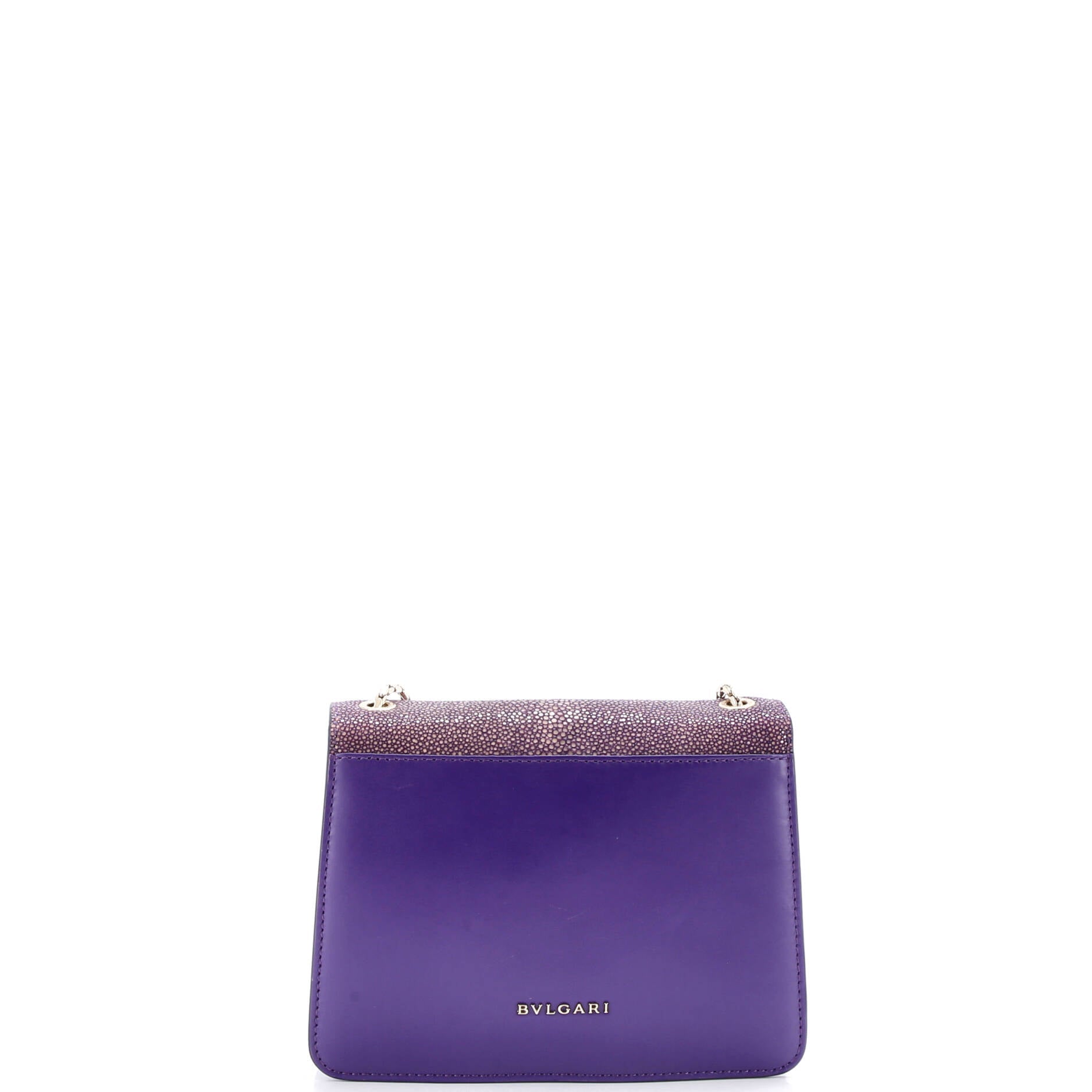 Serpenti Forever Square Shoulder Bag Leather and Stingray Small