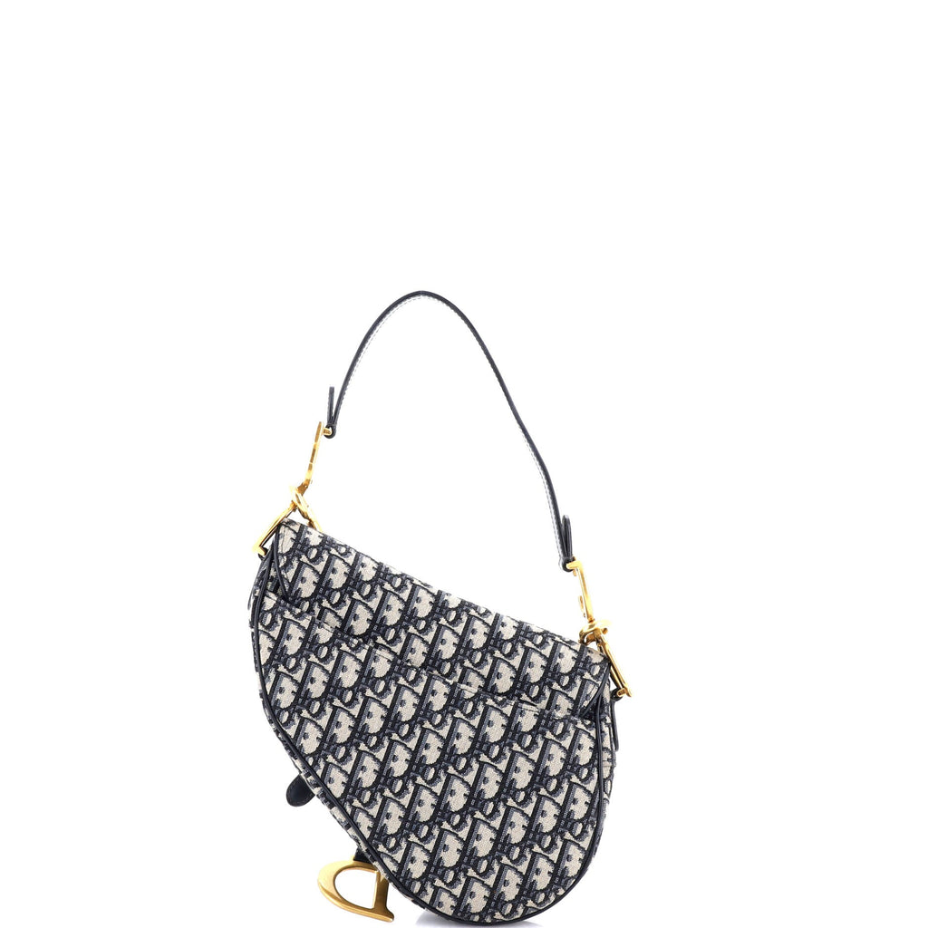 Saddle Handbag with Strap Oblique Canvas Medium