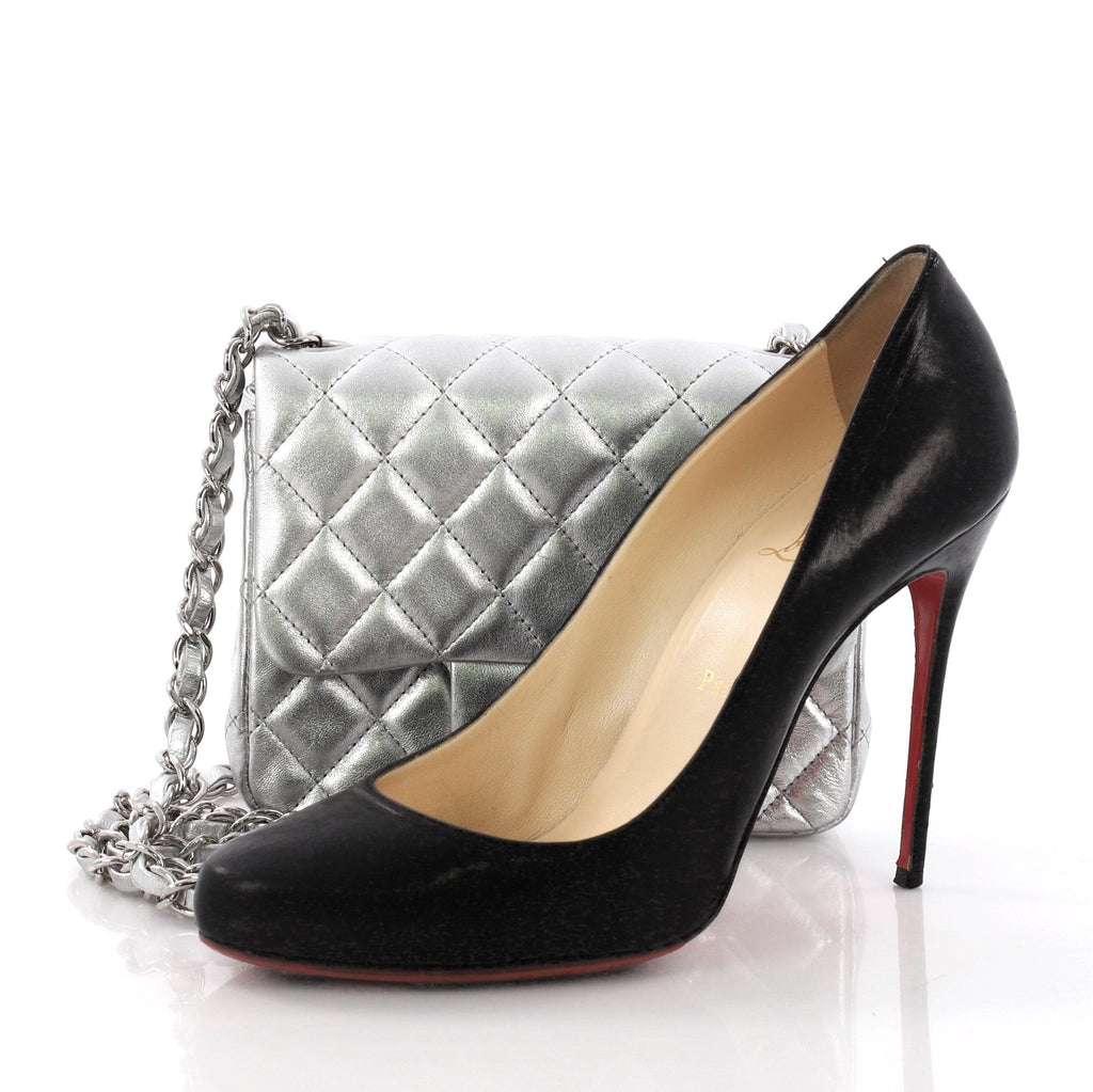 Square Classic Single Flap Bag Quilted Lambskin Mini