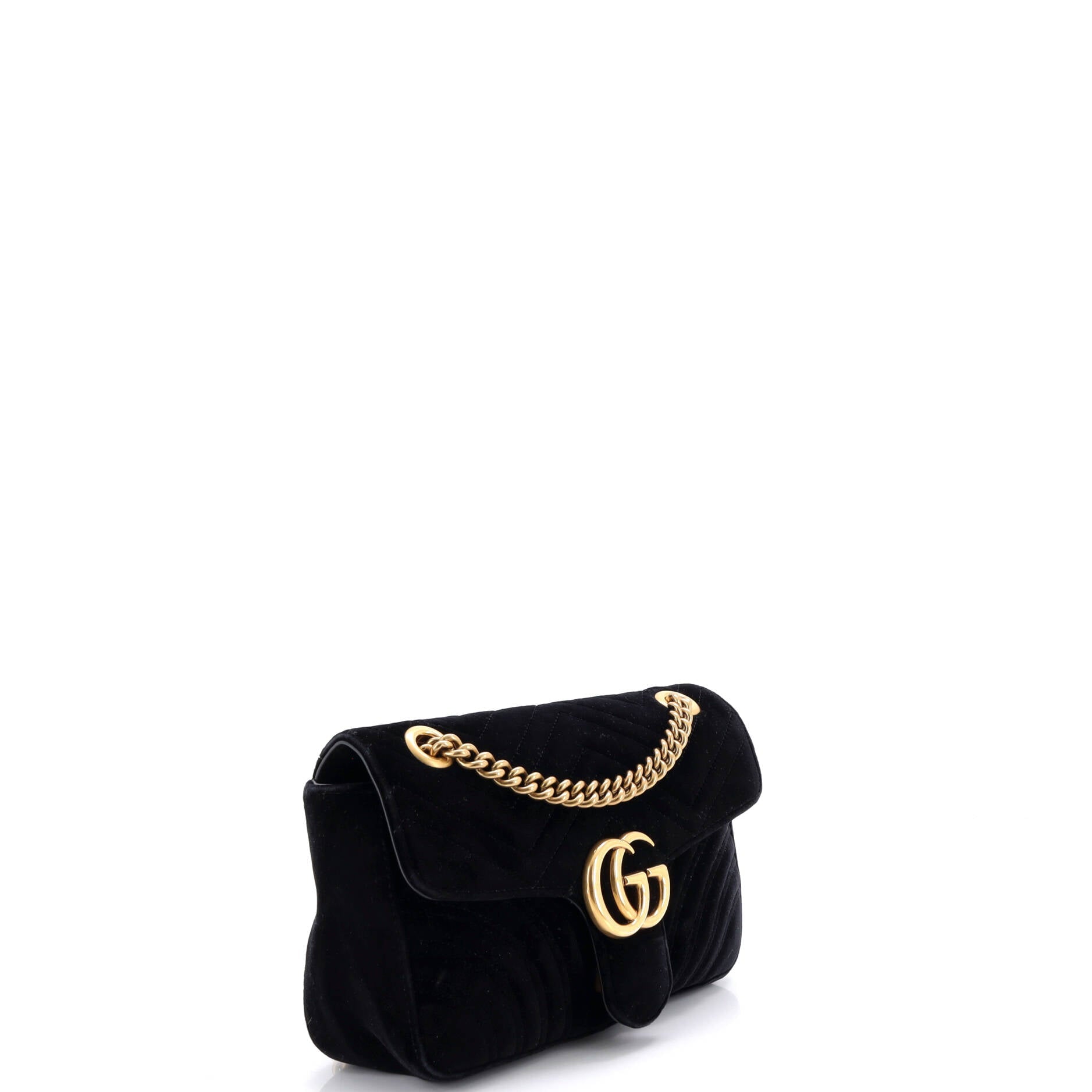 GG Marmont Flap Bag Matelasse Velvet Small