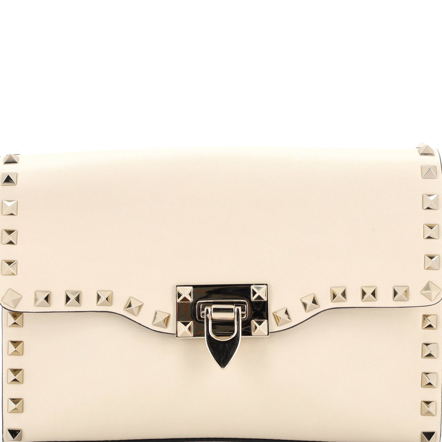 Rockstud Flip Lock Flap Bag Leather Medium