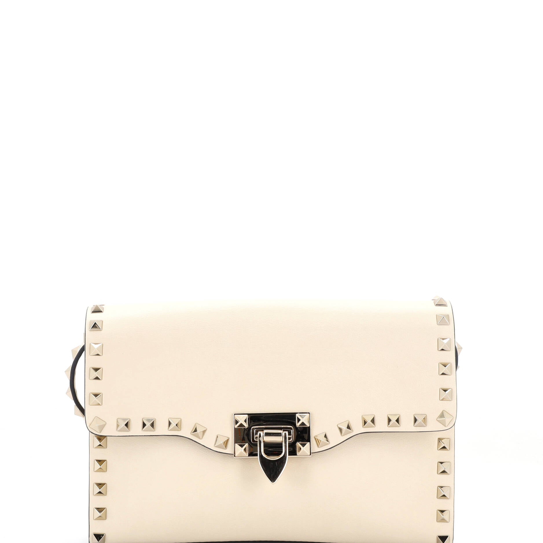 Rockstud Flip Lock Flap Bag Leather Medium