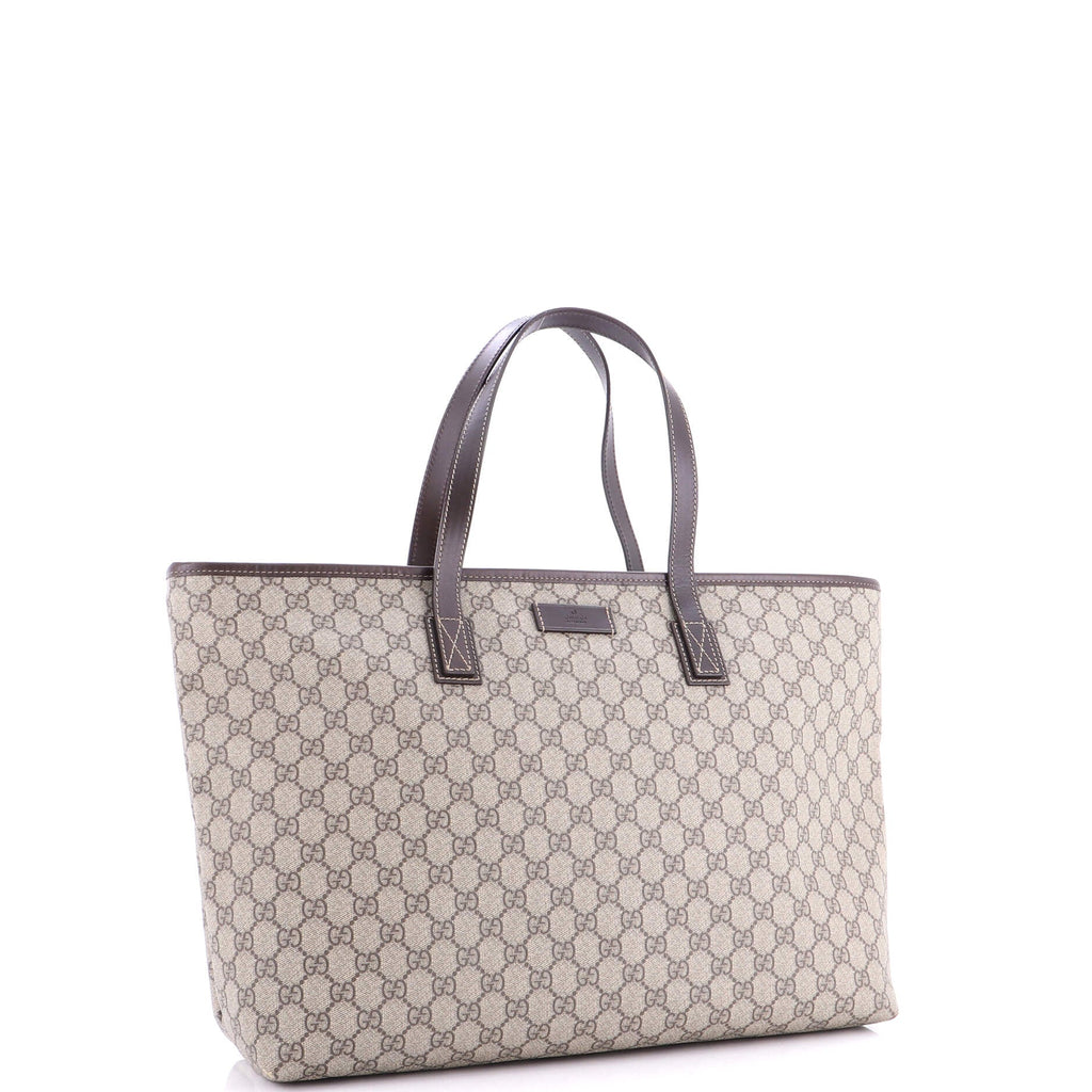 Plus Tote GG Coated Canvas with Leather Large