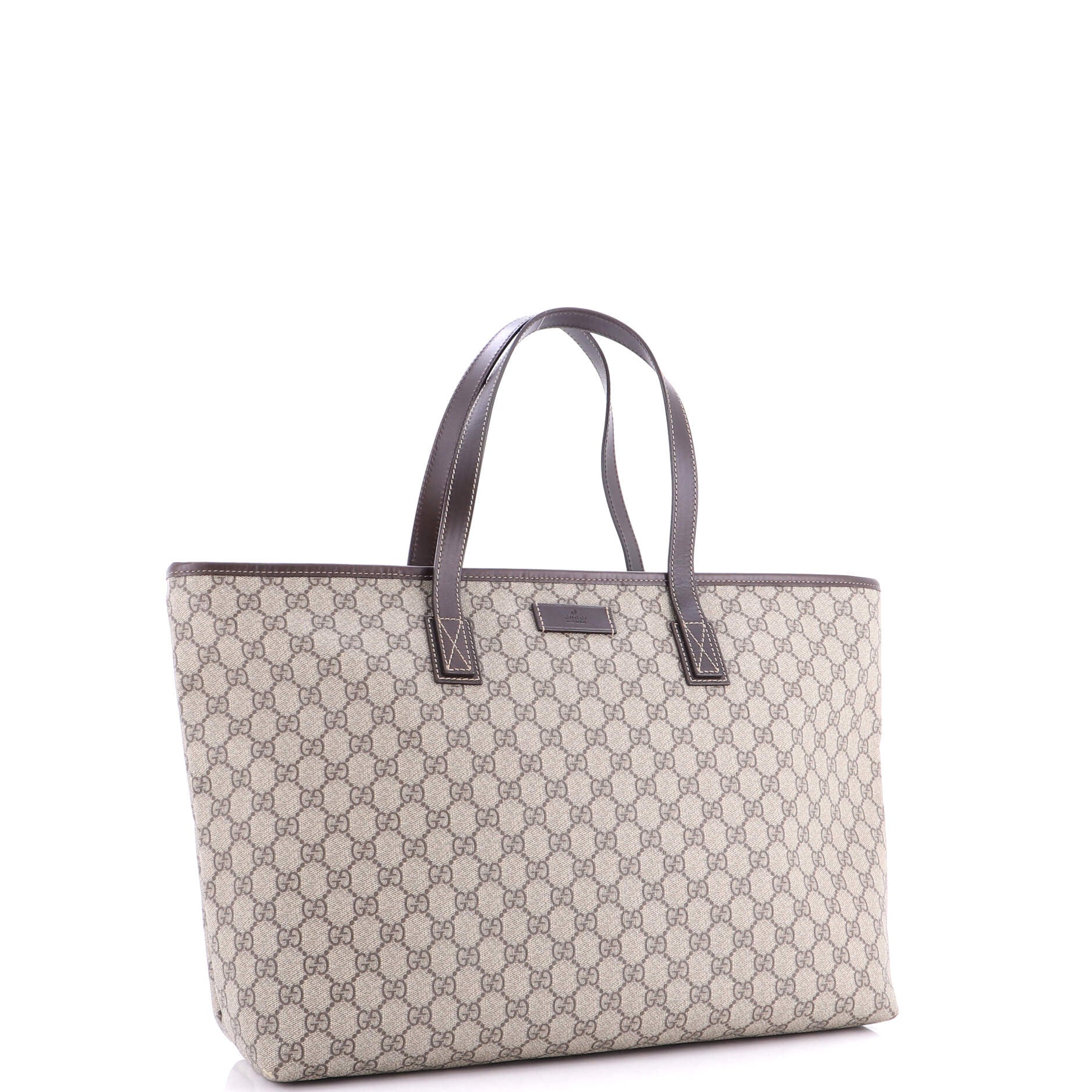 Plus Tote GG Coated Canvas with Leather Large